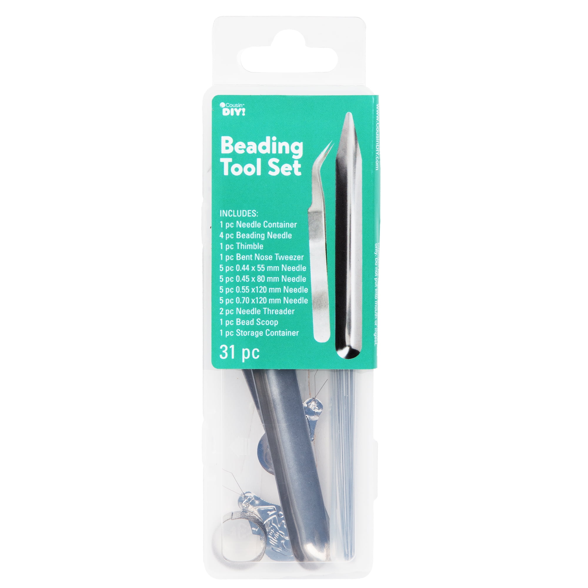 Cousin DIY Beading Tool Set with Portable Storage Case (31 Piece) 7y4gh - Image 2