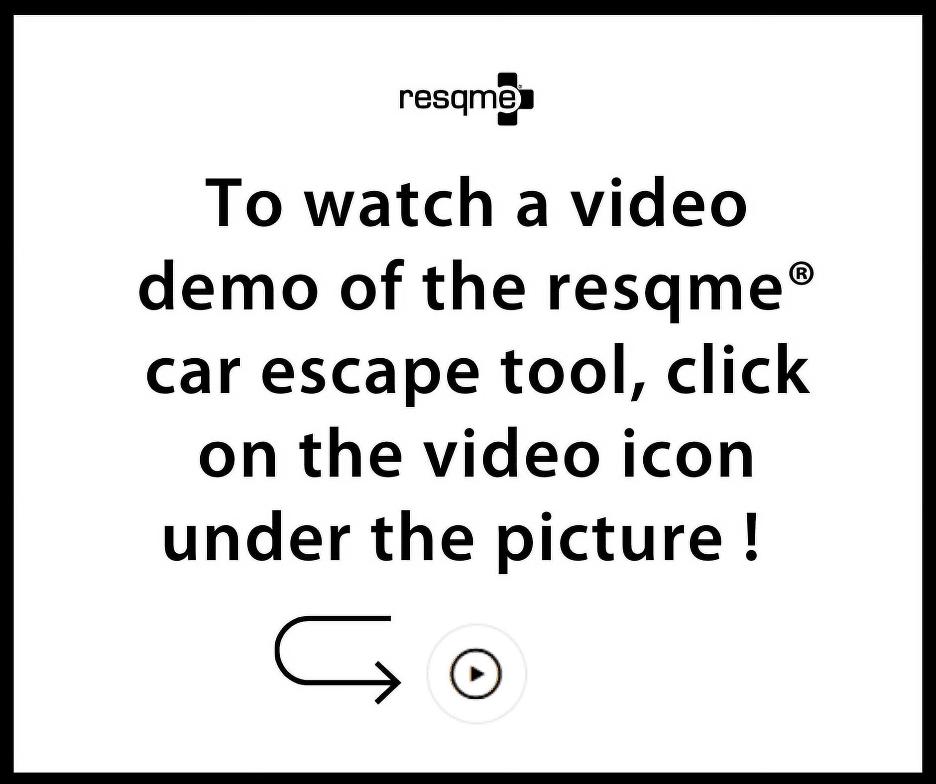 resqme Emergency Car Escape Tool (Black, 0.8 oz) Seatbelt Cutter and Window Breaker m90a2
