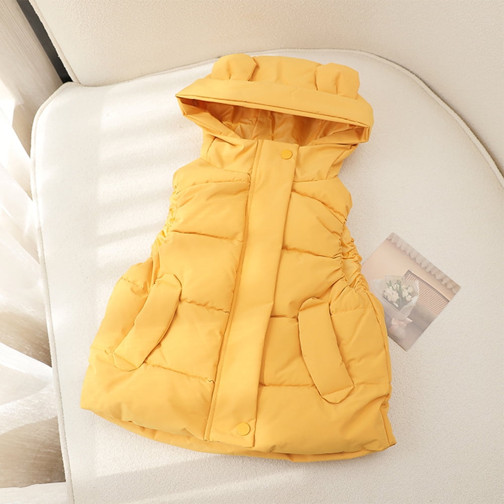 Godderr Toddler Kids Hooded Winter Vest (White, 1-7 Years) i7p47