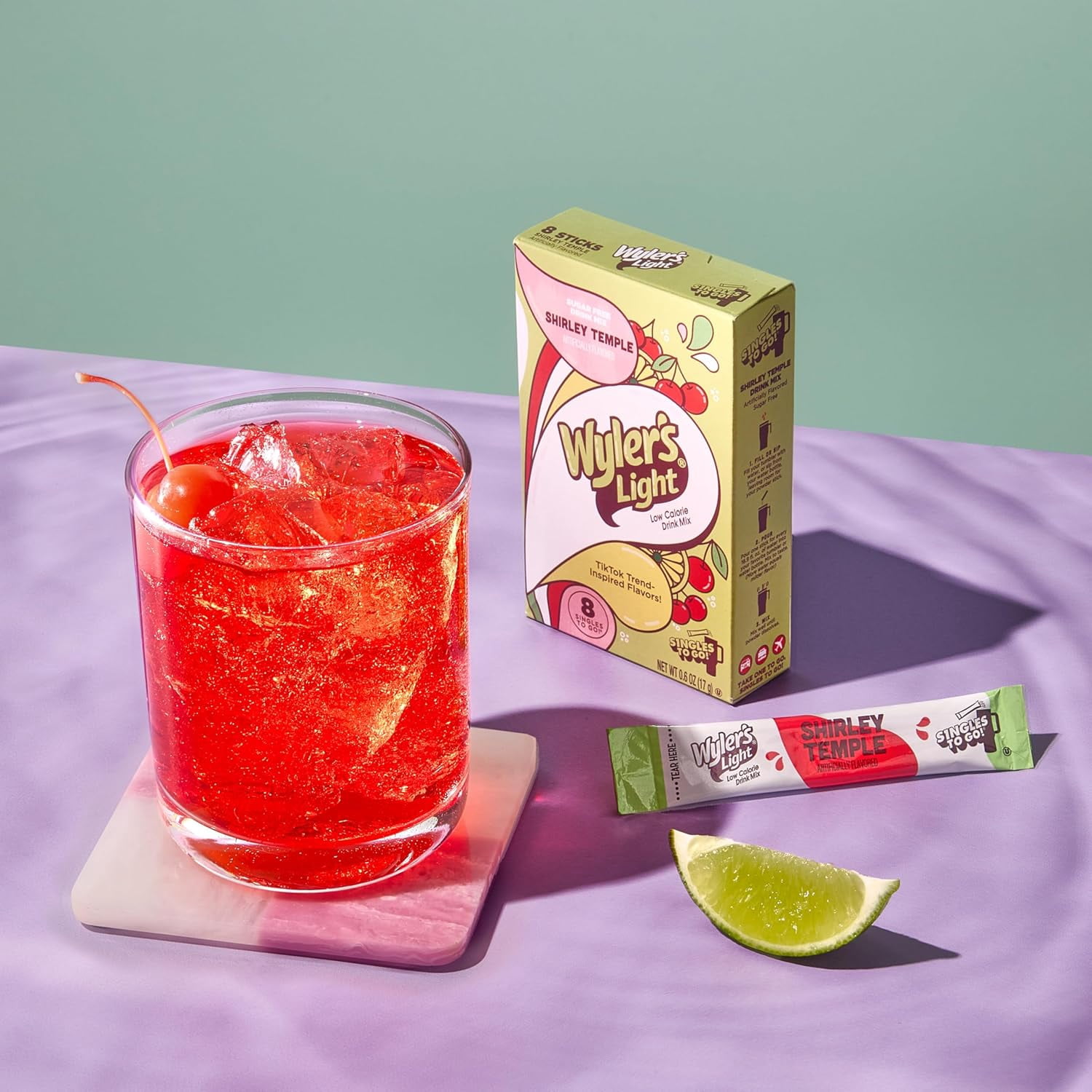 Wyler's Light WaterTok Shirley Temple Powdered Drink Mix (8 Count Packets) brdgh - Image 3