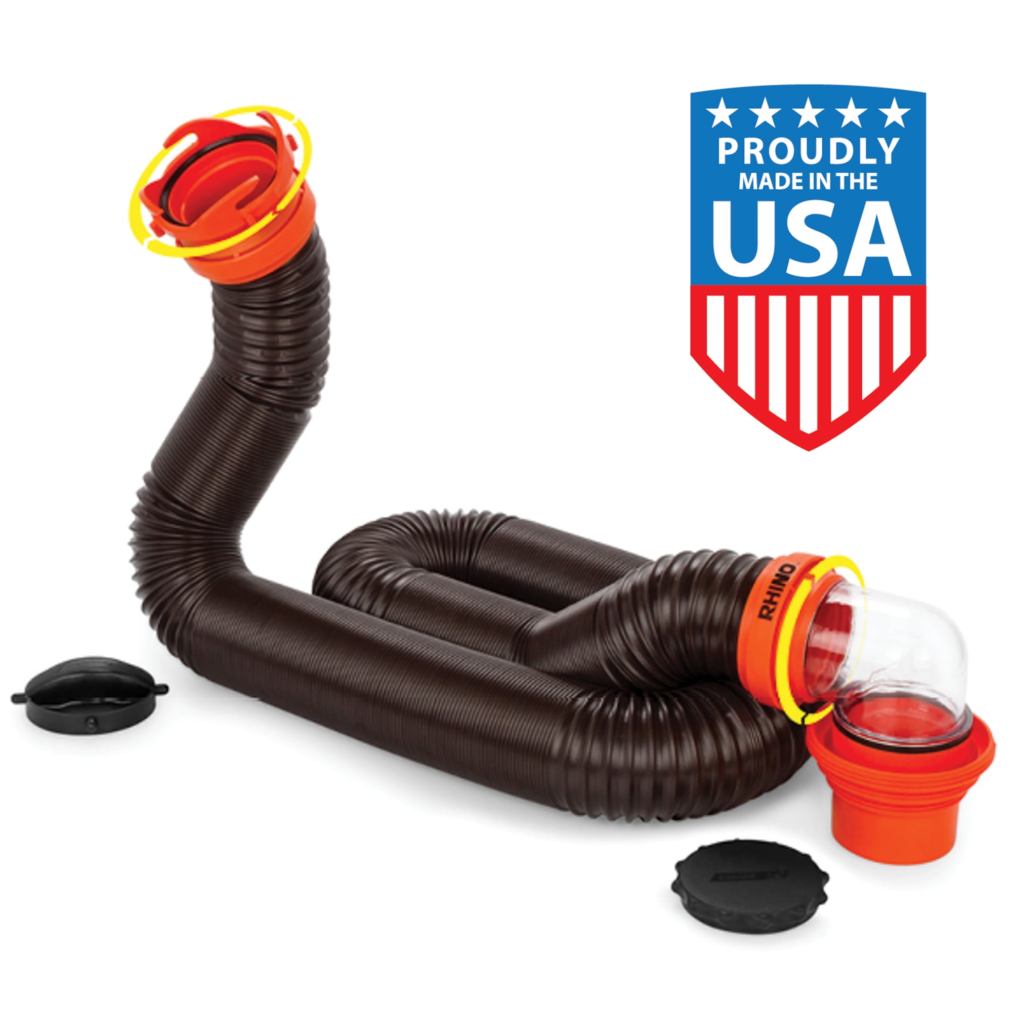Camco RhinoFLEX RV Sewer Hose Kit (Multicolor, 15 ft) awfhk