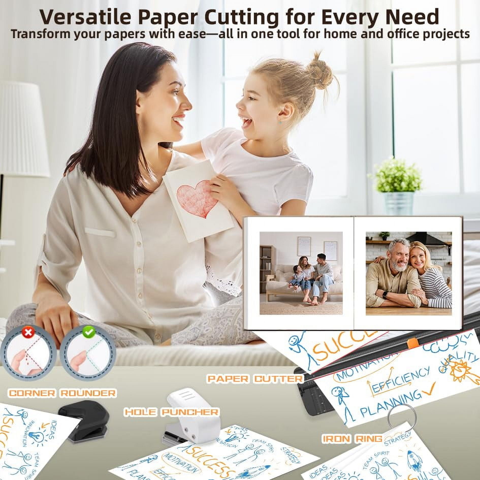 Henotian Thermal Laminator Machine 6-in-1 Kit with Quick Heat Hot & Cold Modes (White, 9 in) sqhuk