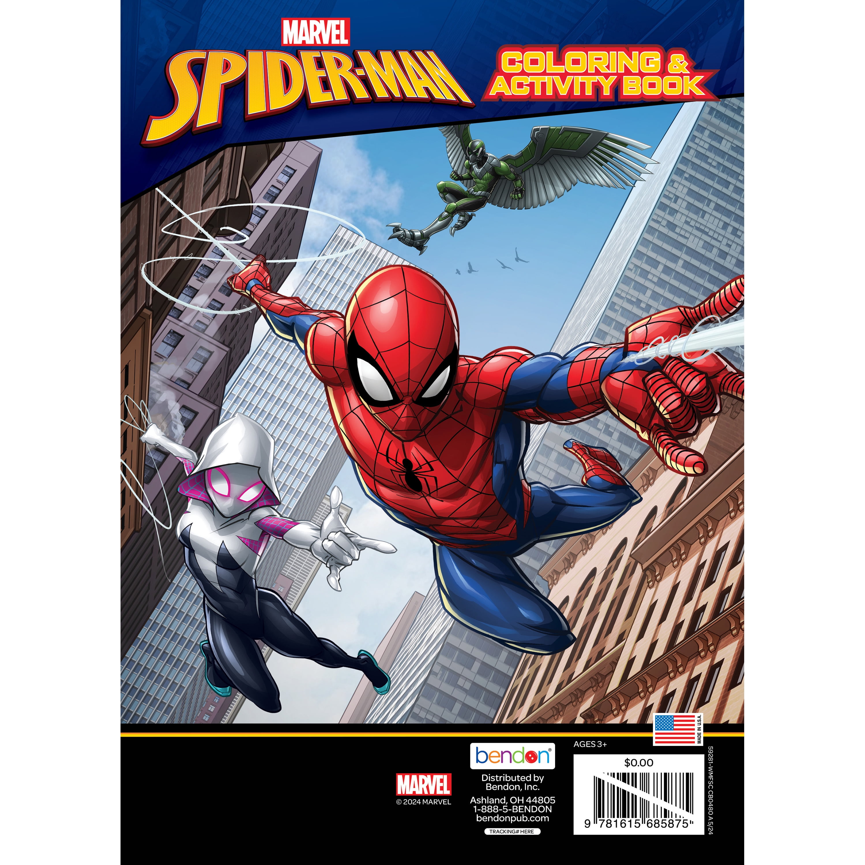 Marvel Spiderman Coloring and Activity Book with Tear and Share Pages (48 Pages, 7.75 in x 10.75 in) o0oyb