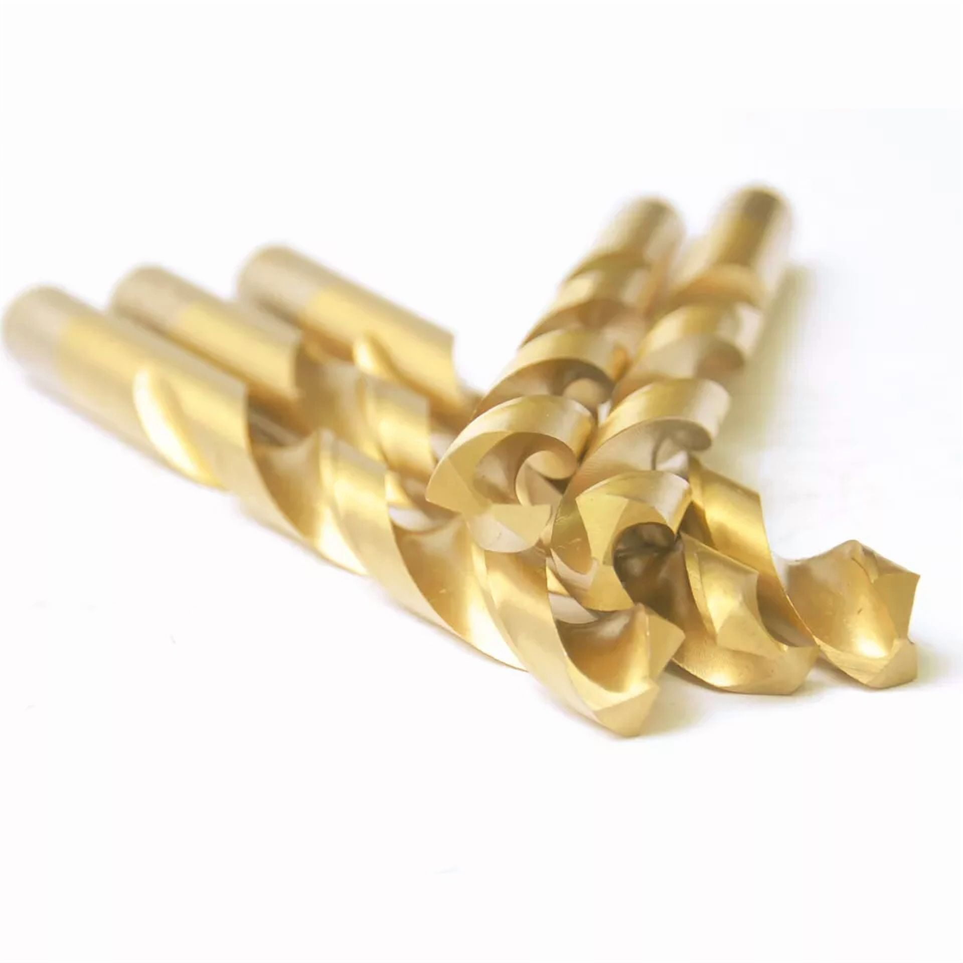 Knack Drillforce Titanium Coated HSS Drill Bit Set for Metal and Wood (5-Piece, 27/64 in, 3/8 in Reduced Shank) ceruw