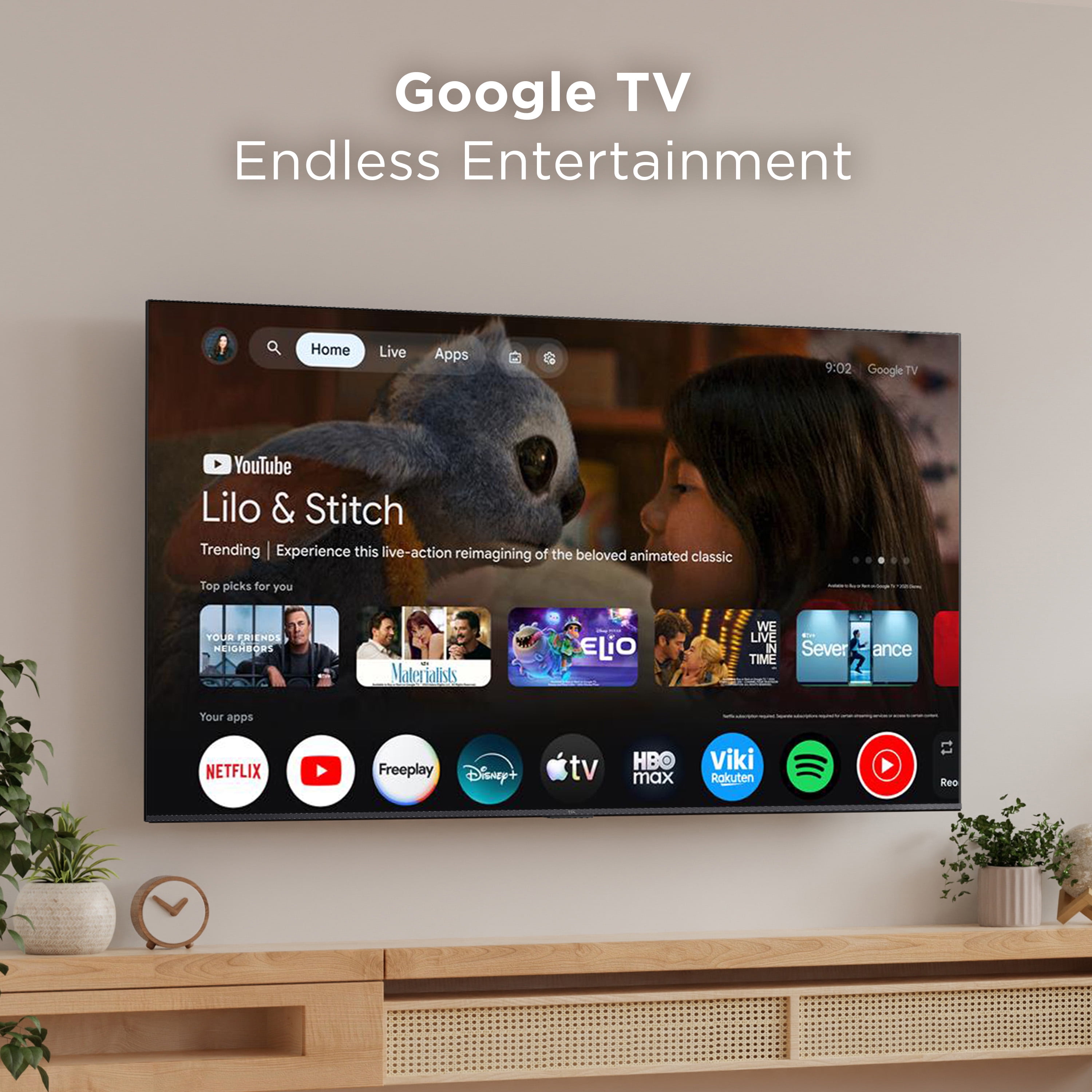 TCL 85-inch Q Series QLED 4K UHD HDR Smart Google TV (Black, 85 in) vd3vx