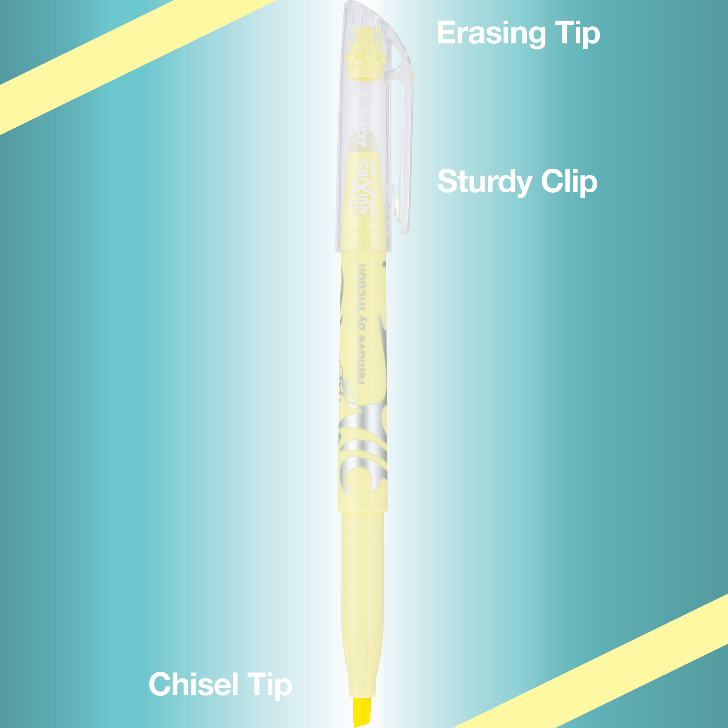 Pilot FriXion Erasable Highlighters, Pastel Chisel Tip Markers (Assorted Colors, 4 Count) p9gfq