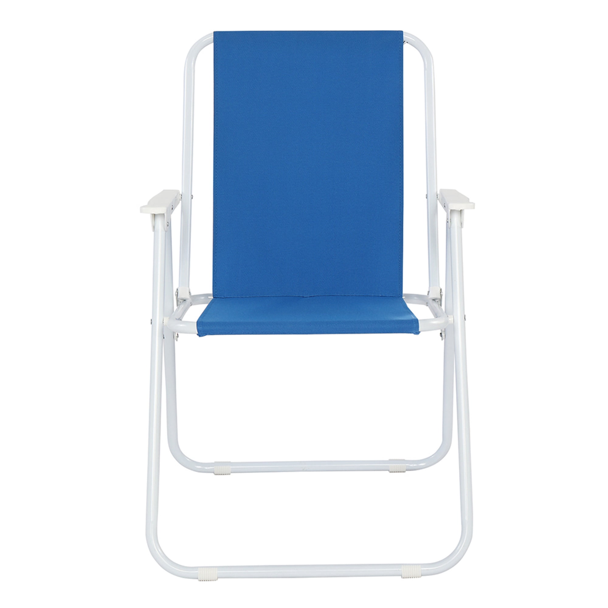 GVN Folding Beach Sand Chair, Portable Reclining Outdoor Seat with Oxford Cloth and Iron Frame (Dark Blue, 1 Pack) cckd8