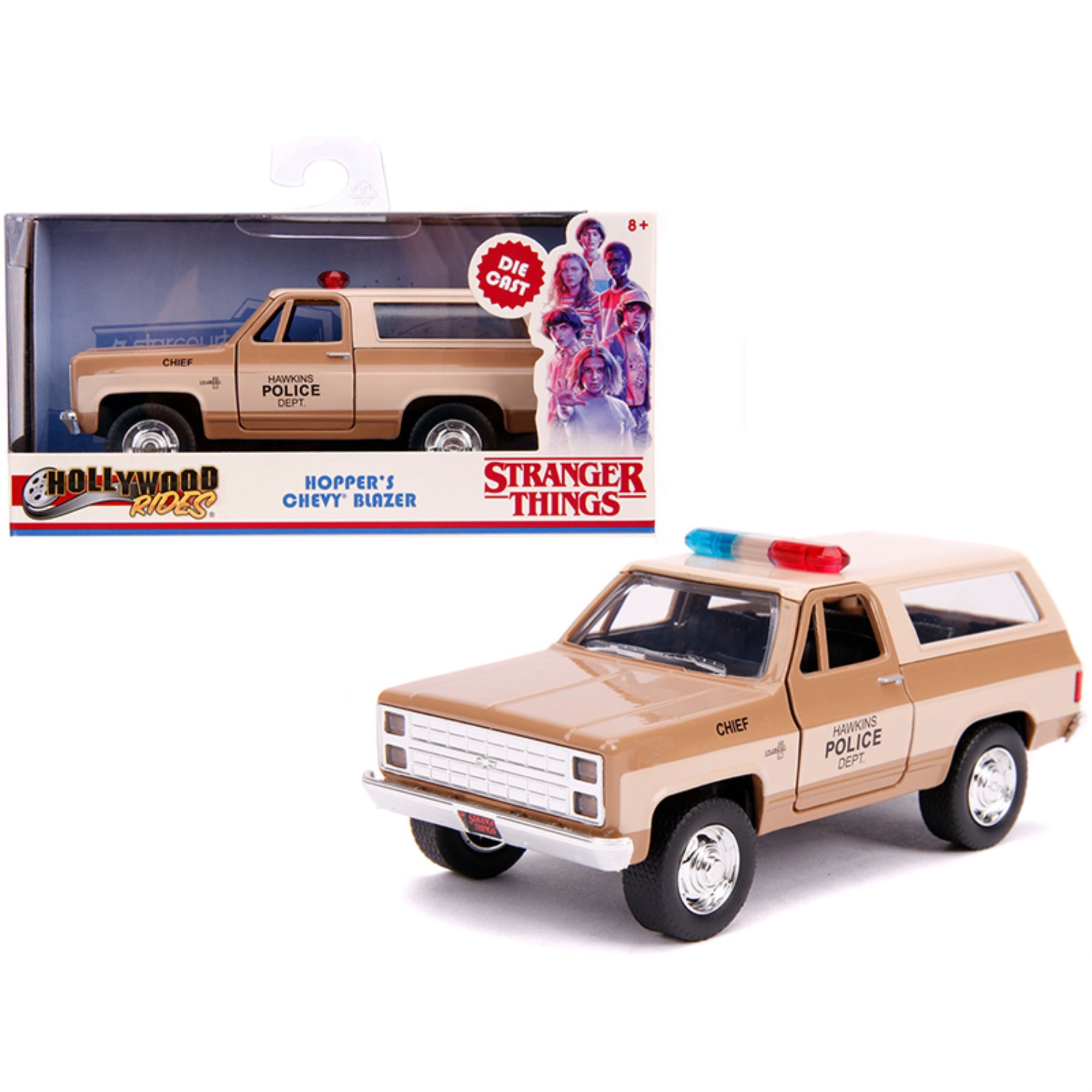 Jada Toys Stranger Things Hawkins Police Dept. Chevrolet Blazer Diecast Model Car (5 in) 46pb5