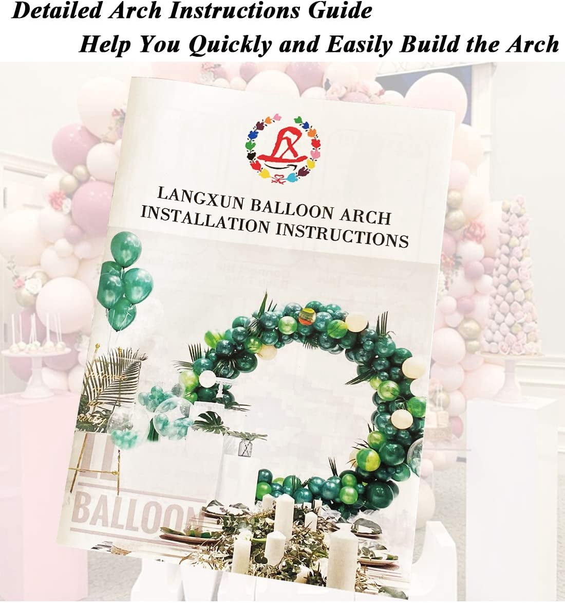 Langxun Round Balloon Arch Kit, Heavy-Duty Metal Backdrop Stand for Wedding and Birthday Party Decorations (Gold, 6 ft) 8dkwv