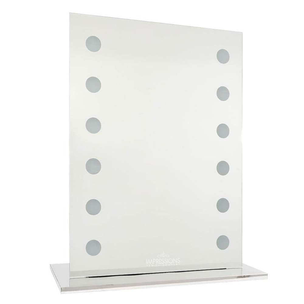 Impressions Vanity Hollywood Mirage Makeup Mirror with LED Lights (White, 25 in x 19 in) 0xte7