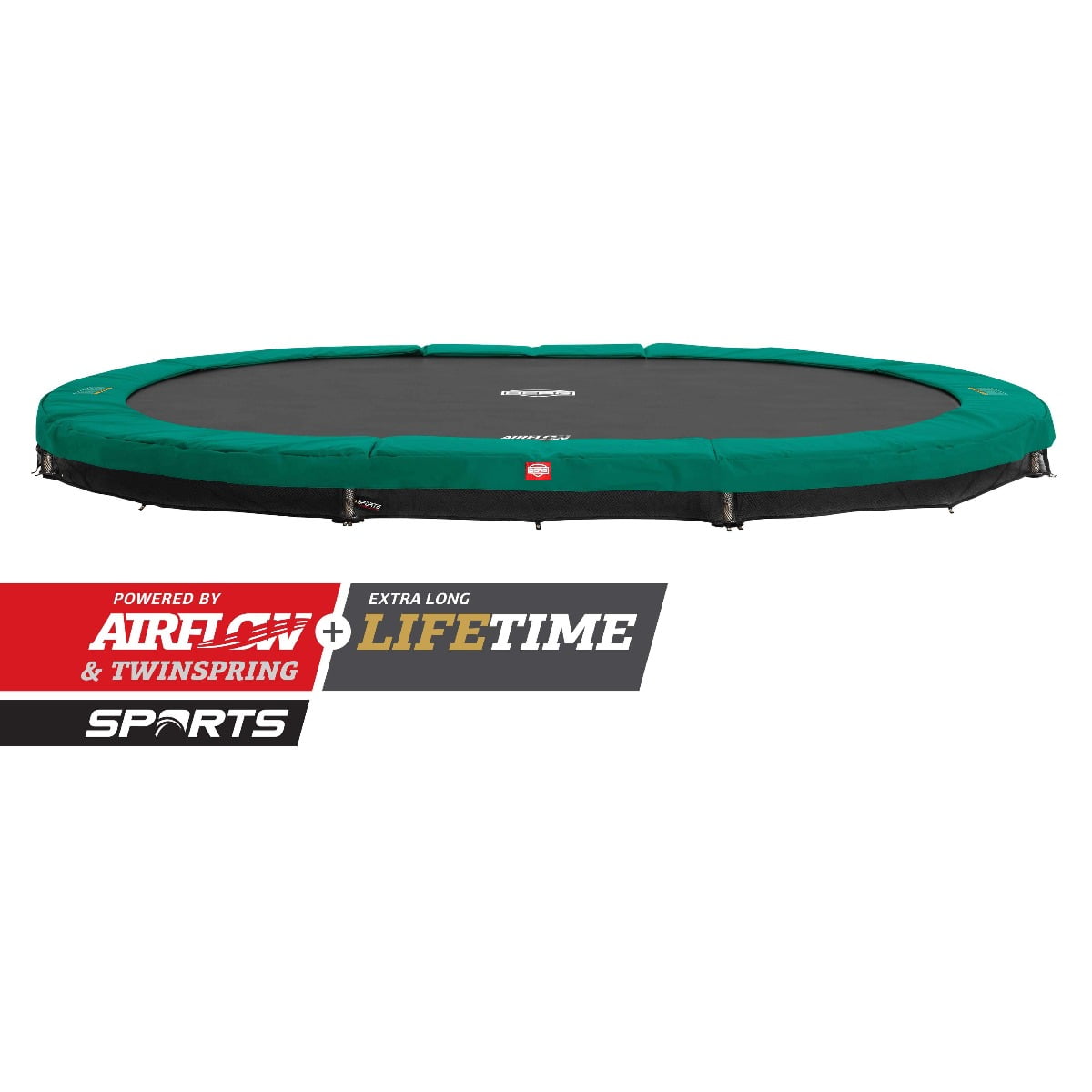 BERG Grand Champion InGround Trampoline (Green, 17 ft) ky7ky