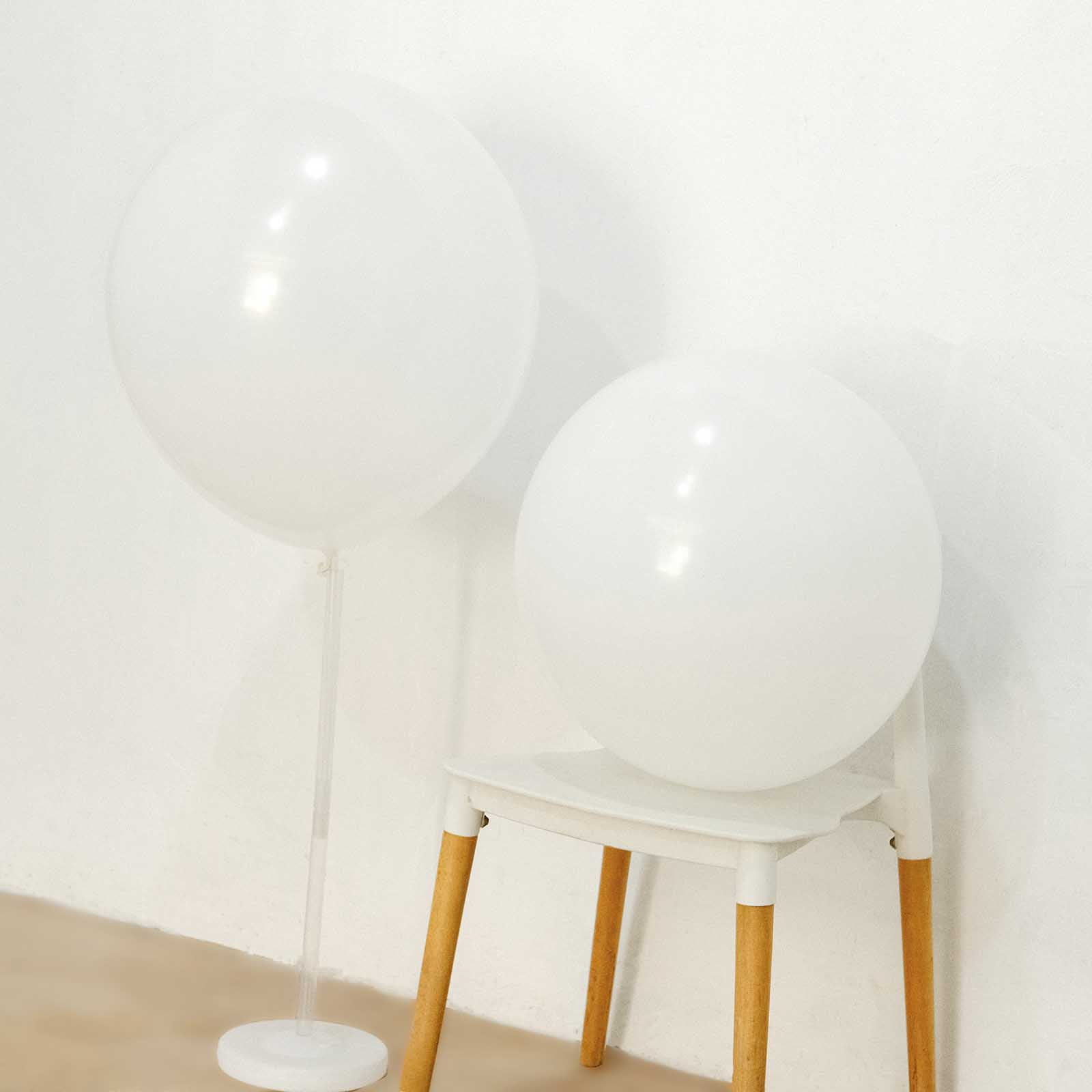 Efavormart Matte Pastel Latex Party Balloons (White, 18 in, 10 Pack) ctor6