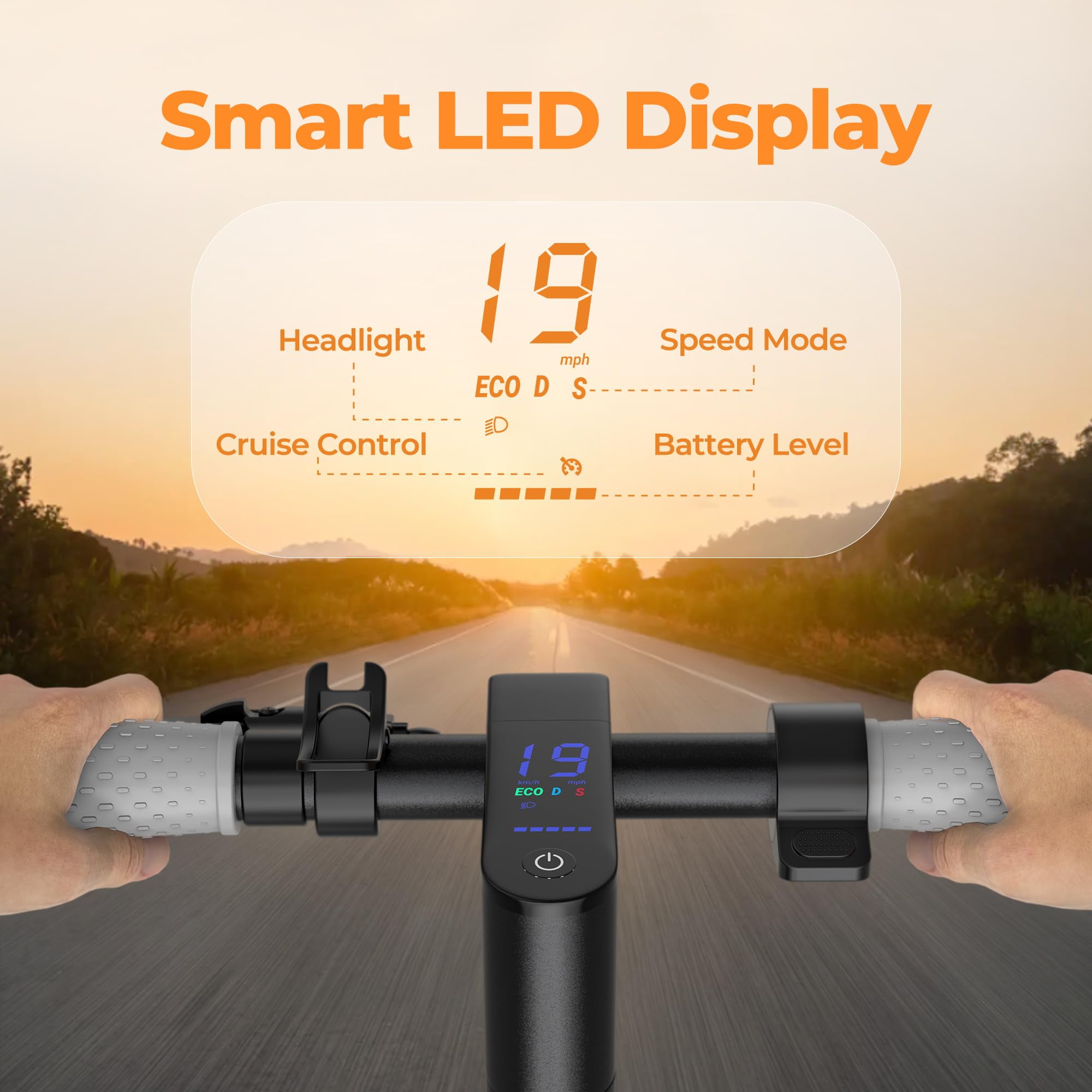 COCOMILA Electric Scooter for Adults, Portable Foldable Commuting Scooter with 350W Motor, 19MPH Max Speed (Blue, 36 lb) 7jsav