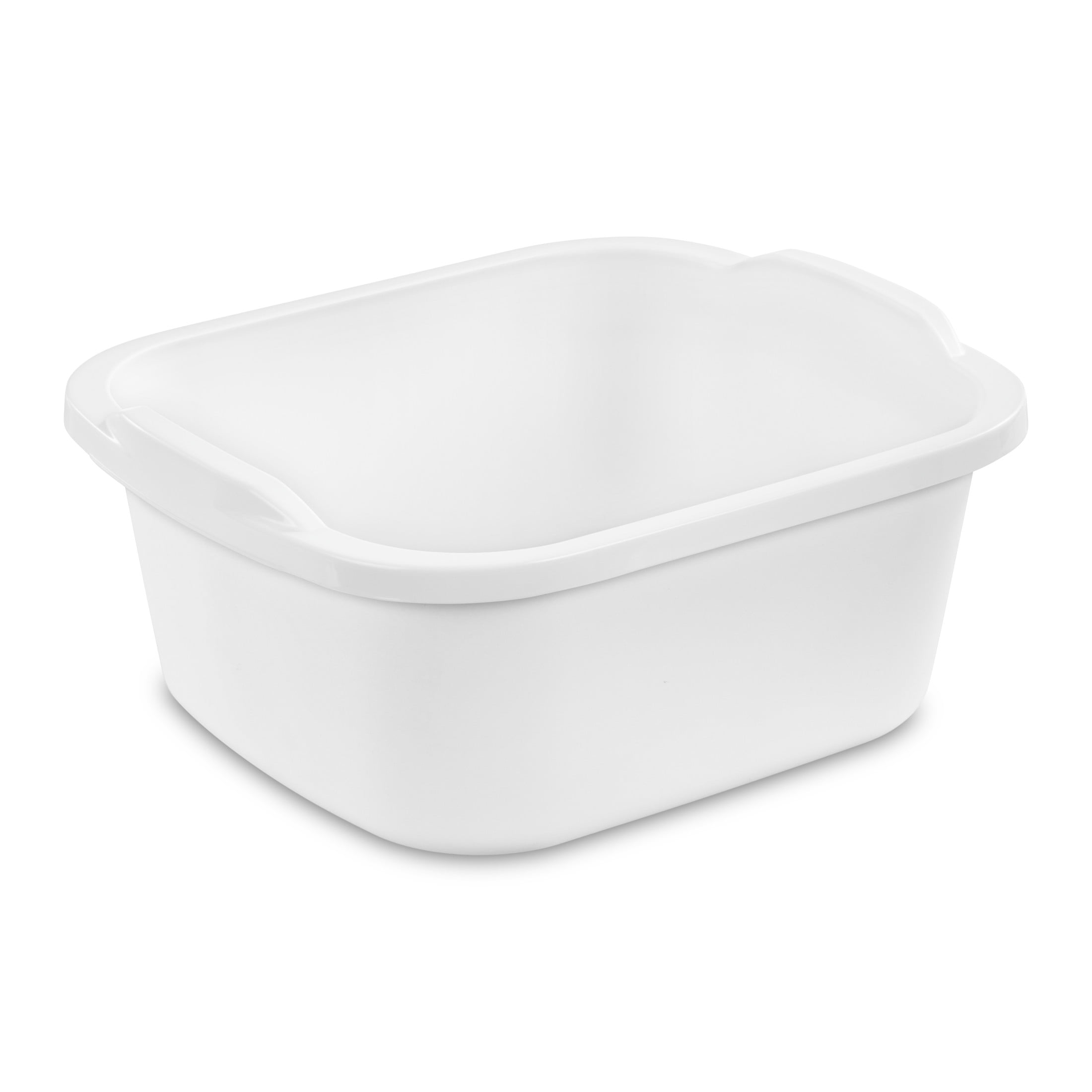 Sterilite Multi-Purpose Dishpan, Heavy-Duty Plastic Sink Basin (White, 12 qt) 05hgb
