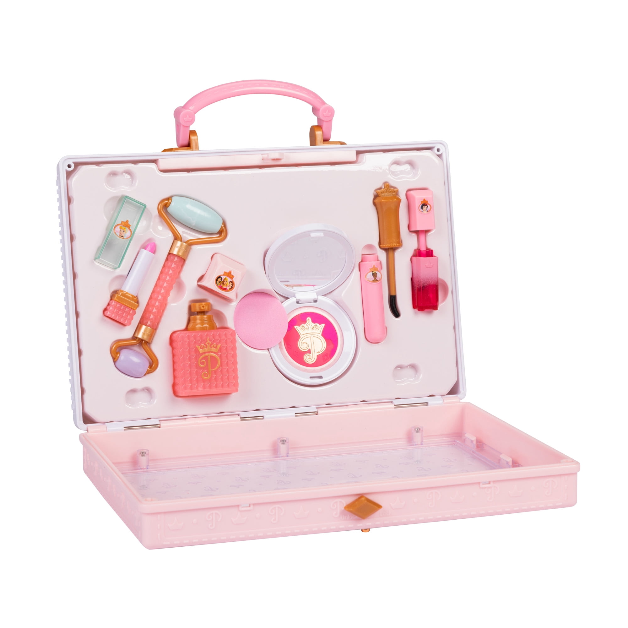 Disney Princess Style Collection Pretend Play Makeup Set with Travel Tote (Pink, 10 Piece Set) zy0ij