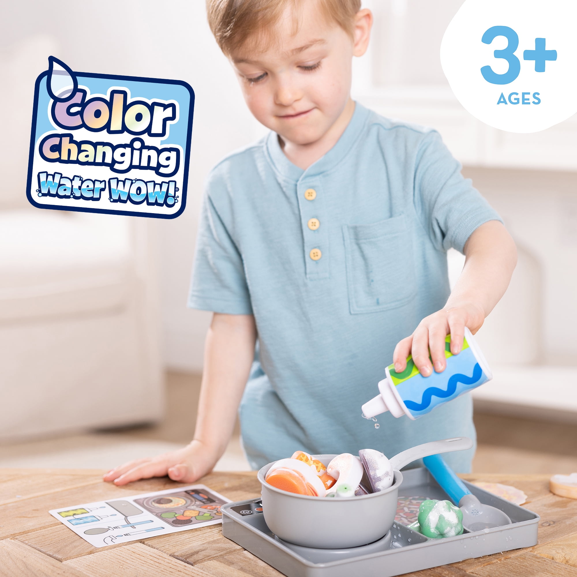 Melissa & Doug Simmer & Stir Stovetop Play Set with Color Changing Food (1 Set) kb0sh