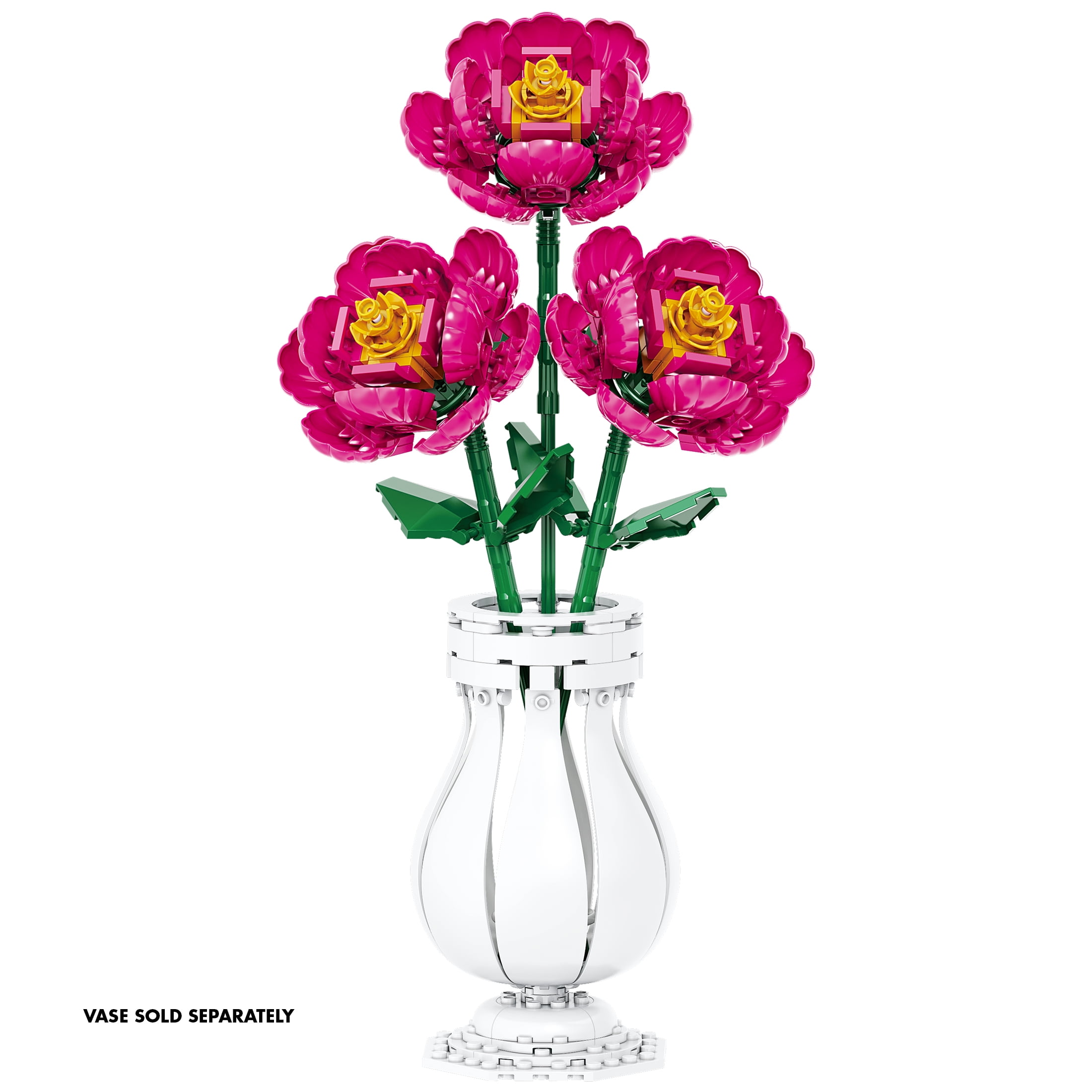 Brickcraft Bricktanicals Peony Flower Building Set (Floral Display Model, 1 Set) 6e005
