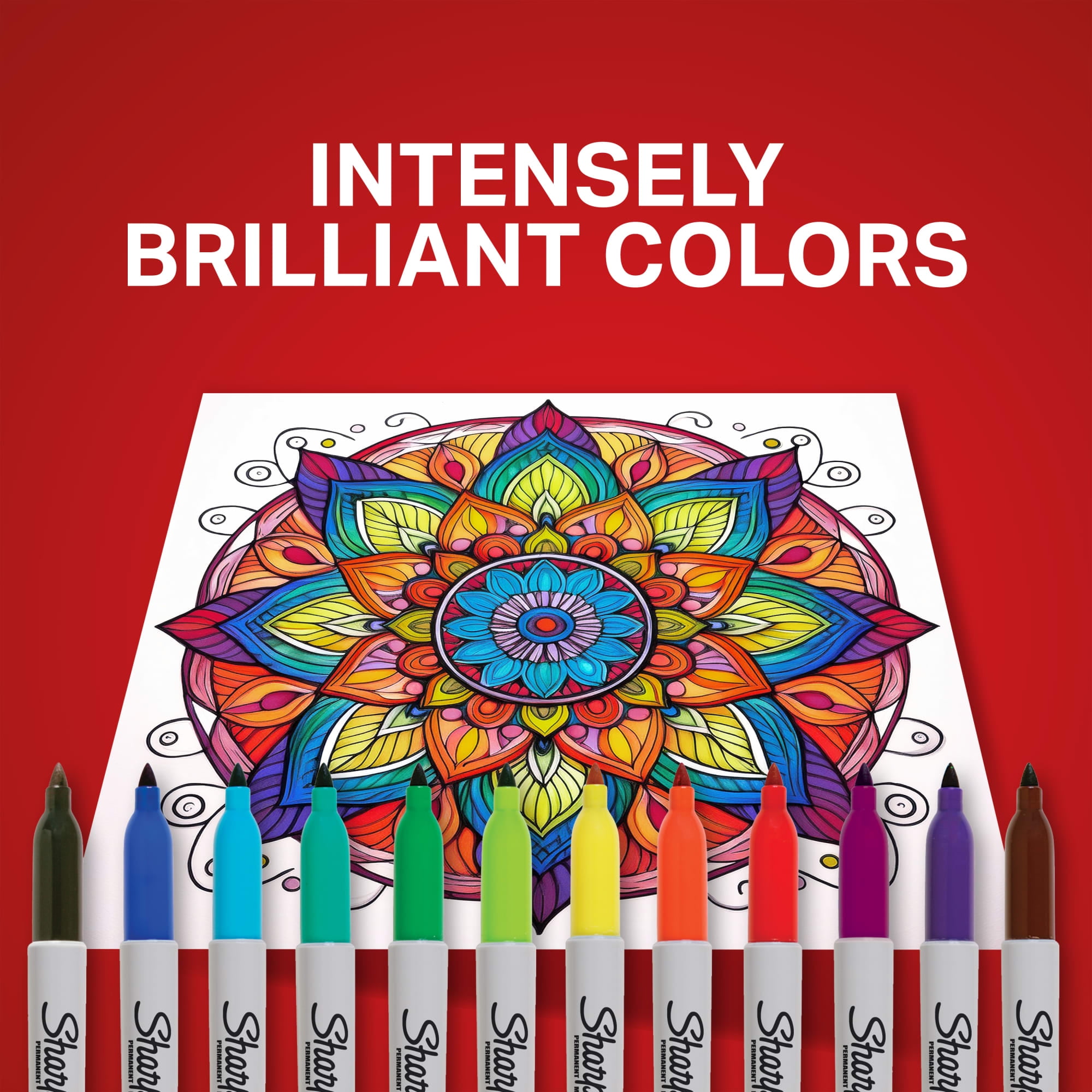 Sharpie Permanent Markers, Fine Point, Quick-drying Ink, Assorted Colors (12 Count) nxkee