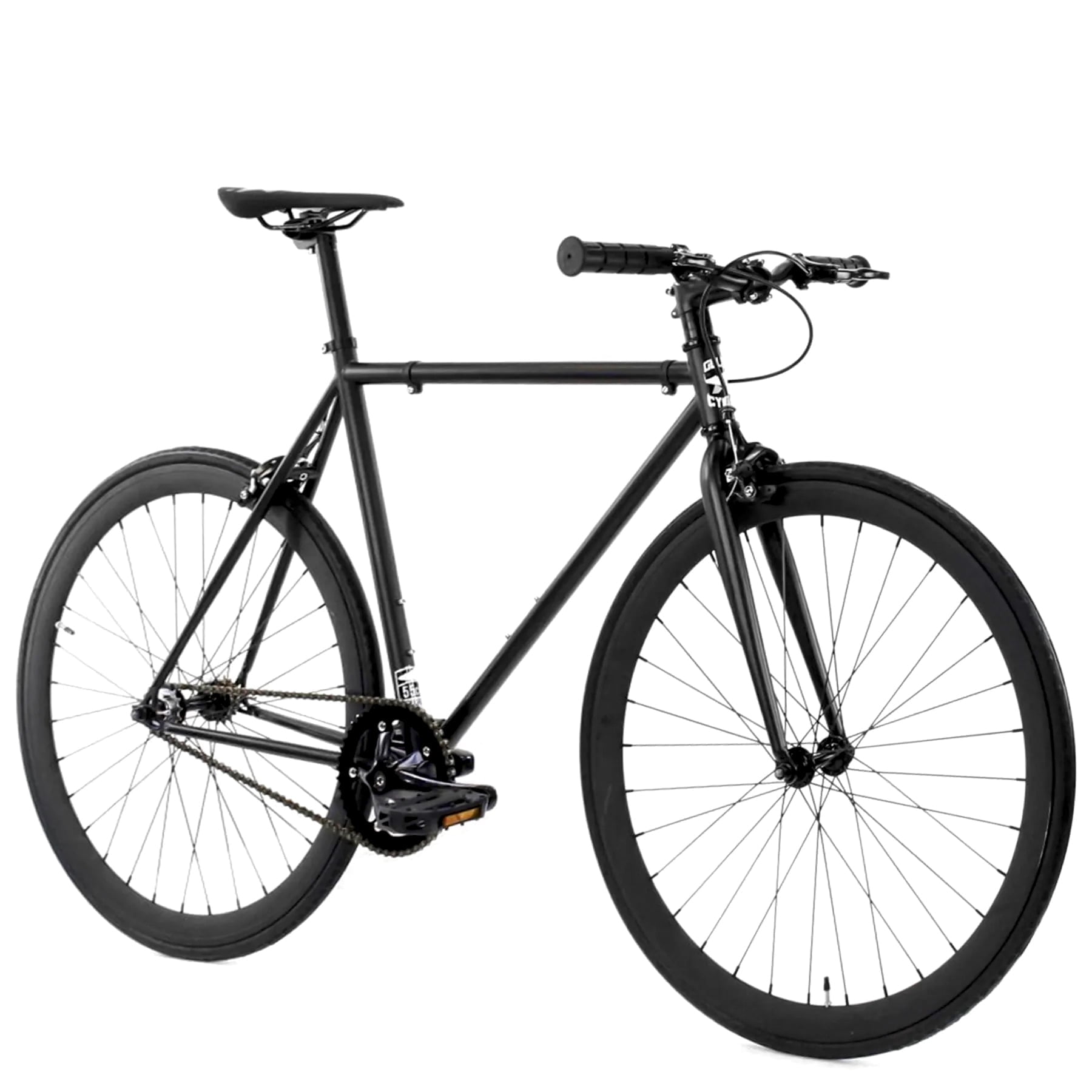 Golden Cycles Single Speed Fixie Bike, Lightweight Steel Frame with Flip-Flop Hub (Vader Black, 55 in) yvdew