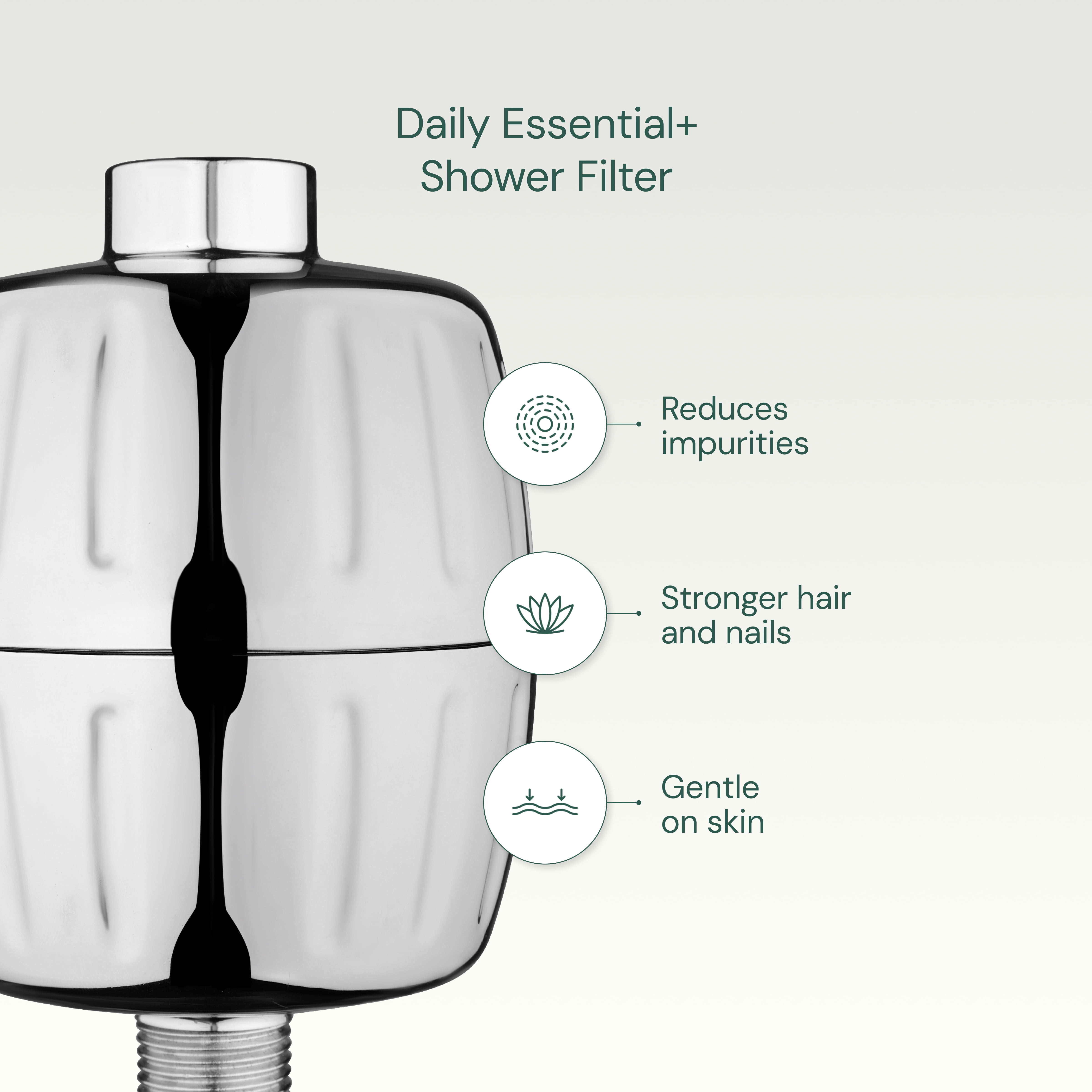 AquaBliss SF500 Daily Essential+ Heavy Duty Shower Filter (Chrome, 1 Pack) dcs4k