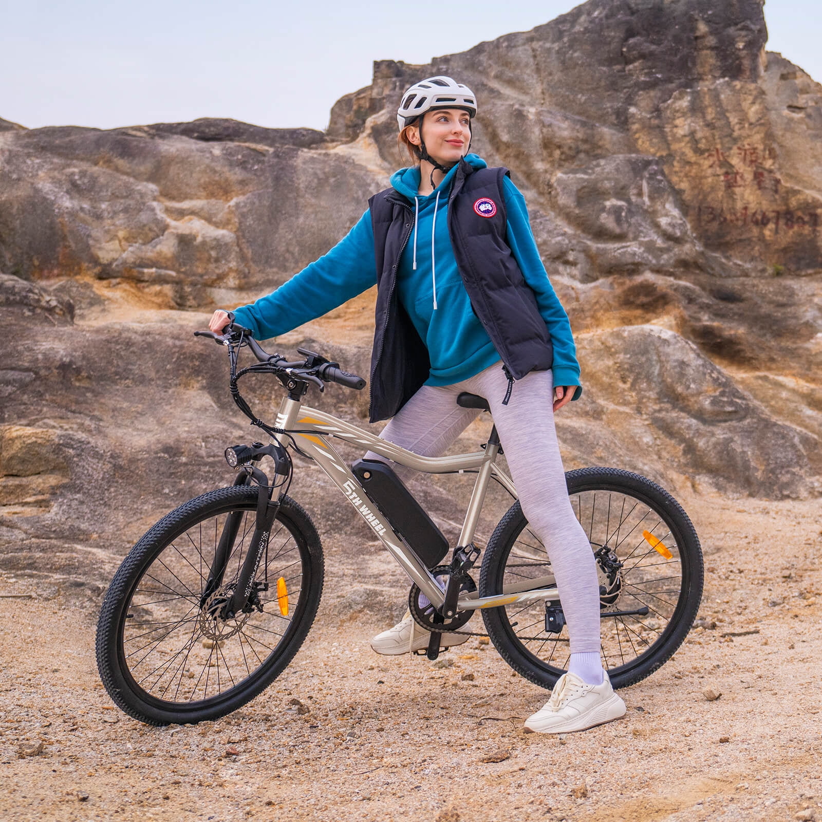 5TH WHEEL WLB17 Electric Bike for Adults, 500W Peak Motor with 36V 10.4Ah Removable Battery, 7-Speed Commuter E-Bike (26 in) qkrl8