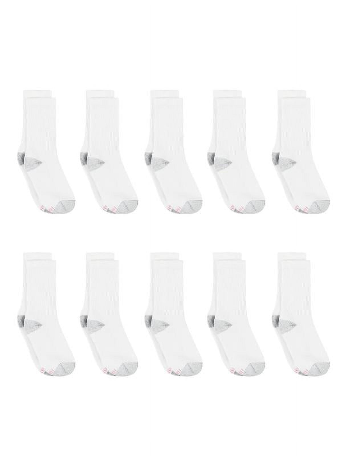 Hanes Women's Cushioned Athletic Crew Socks (White, 10-Pack, Size 5-9) j3bys
