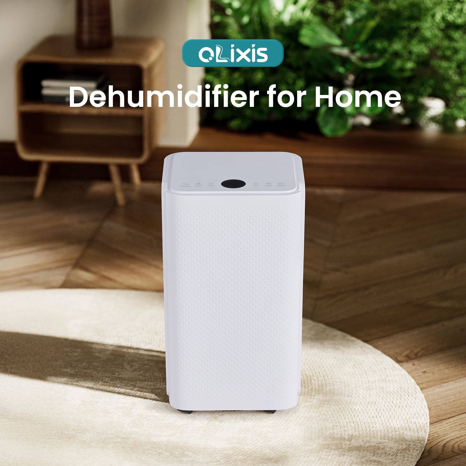 SUMELL 30 Pint Dehumidifier for Basement and Large Rooms, Intelligent Humidity Control with Pump (White, 70 oz) yi4qx