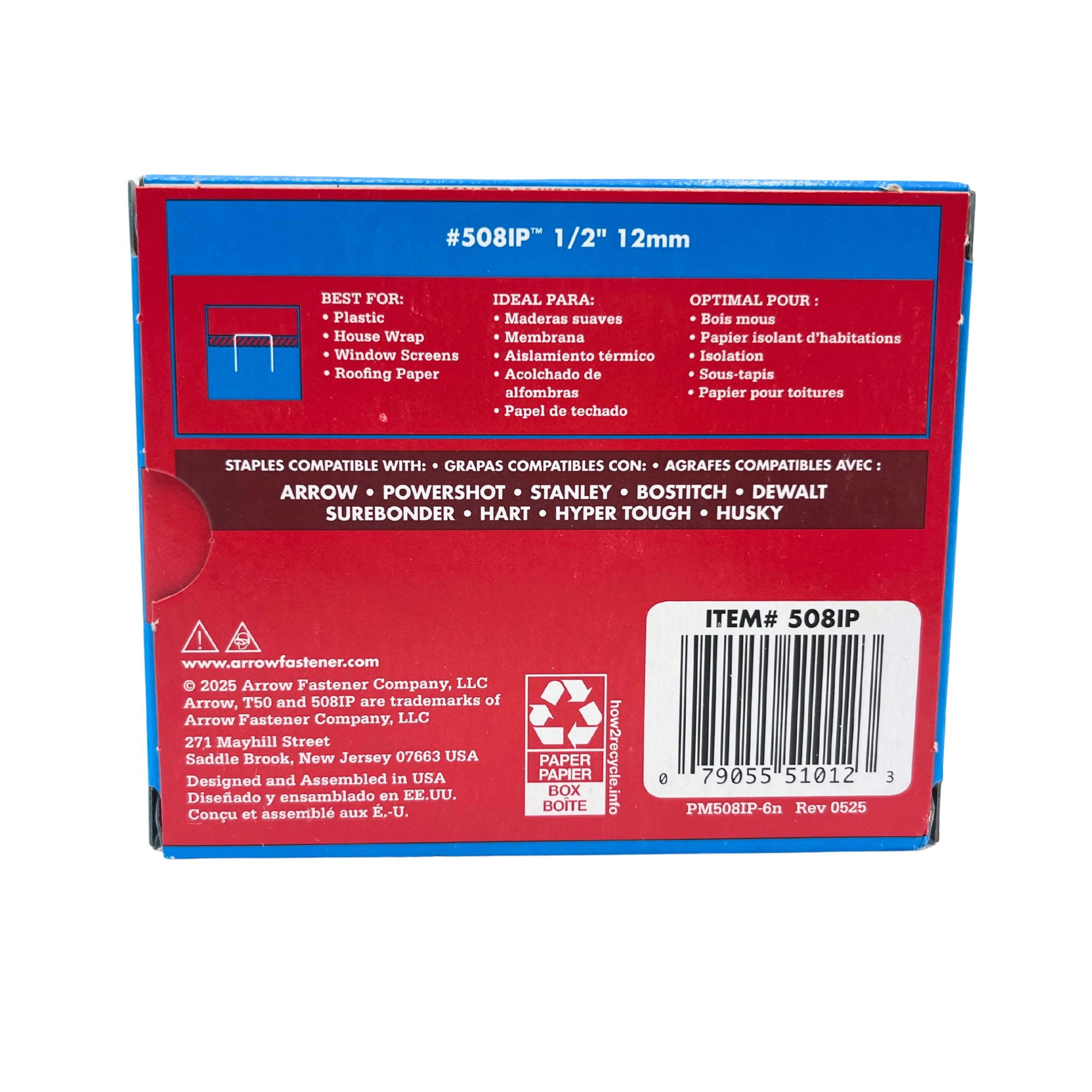 Arrow T50 Heavy-Duty Steel Staples (1/2 in, 5,000 Pack) 3sndq