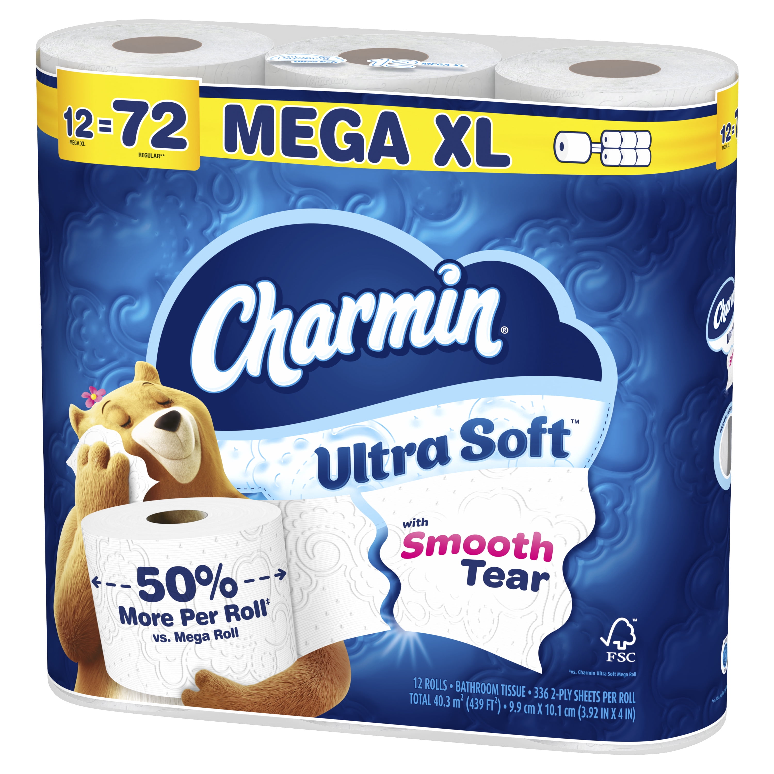Charmin Ultra Soft Toilet Paper (12 Mega XL Rolls, 336 Sheets Per Roll) mzvmw