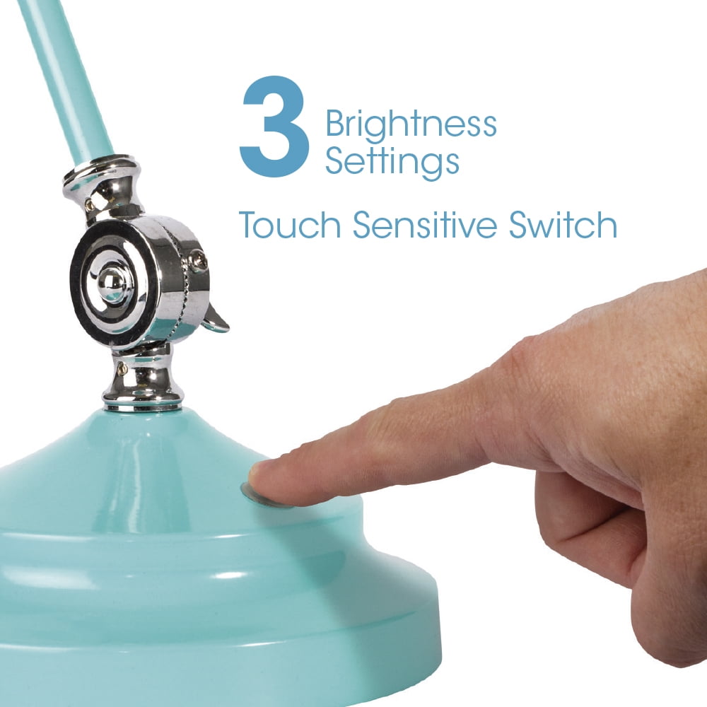 OttLite Wellness Series Revive LED Desk Lamp with USB Charging Port (Turquoise, 15.5 in) golf5