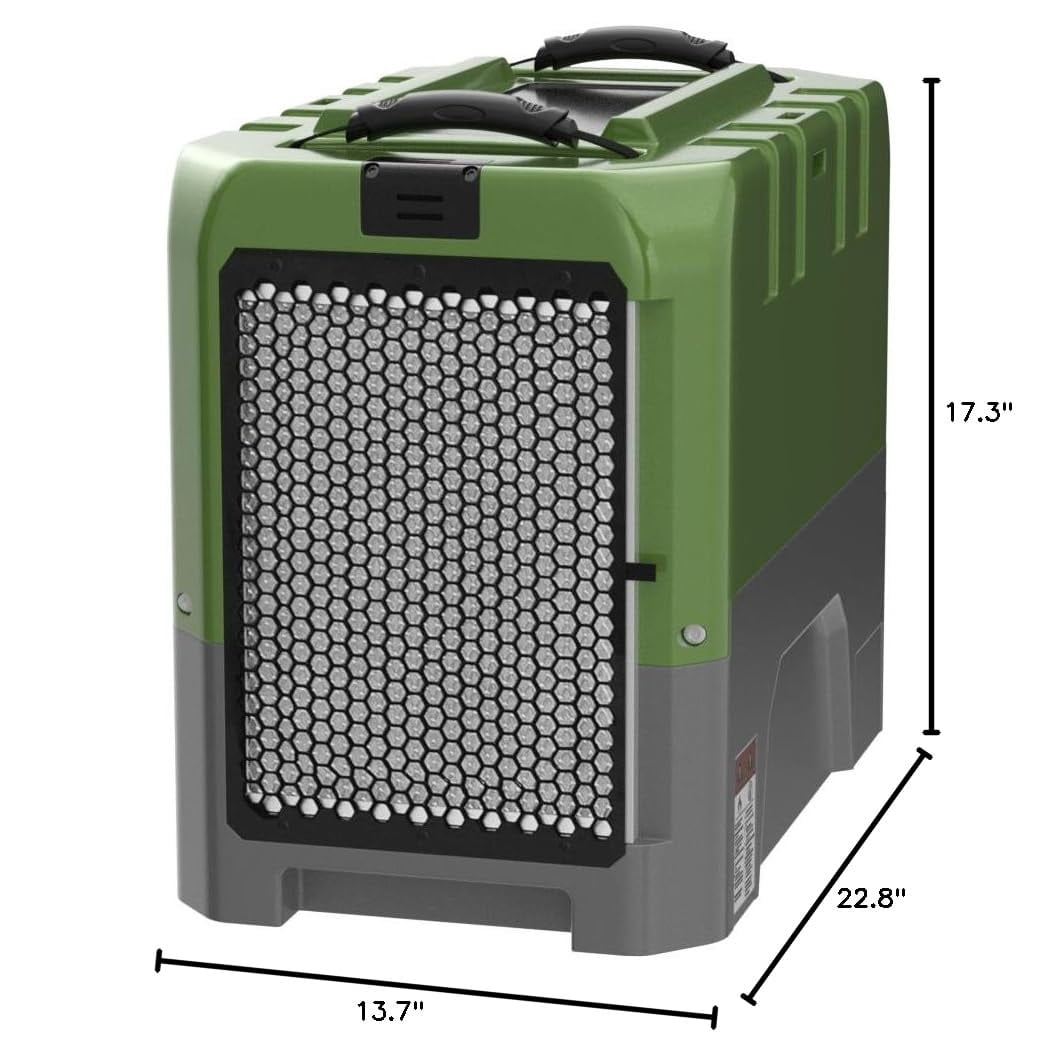ALORAIR Commercial Dehumidifier with Wi-Fi, 180 PPD Industrial Moisture Removal for Water Damage Restoration (Green, 2,300 Sq. Ft.) 1ofql