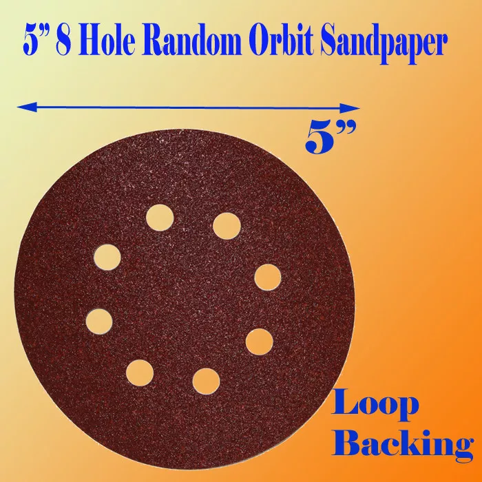 Knack 5-Inch 8-Hole Sanding Discs Assorted Grit Hook and Loop Sandpaper Set (50 Pack) cnxfk