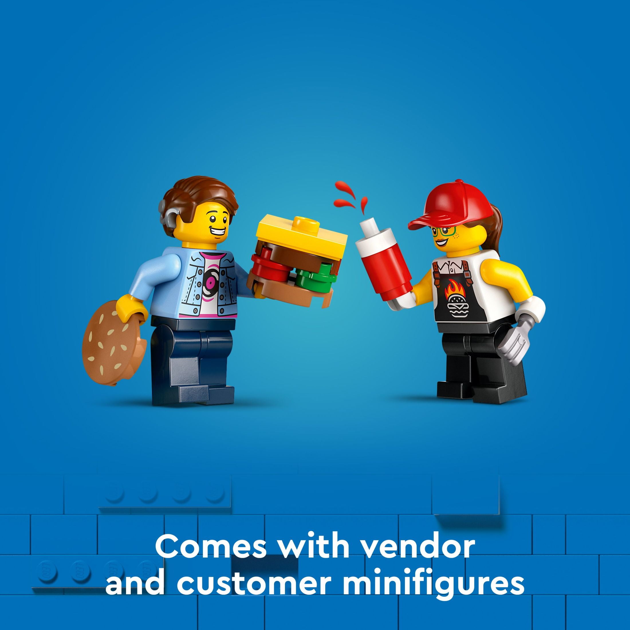 LEGO City Burger Truck Building Set, Creative Kitchen Playset with Vendor Minifigure (194 Pieces) dxfo5