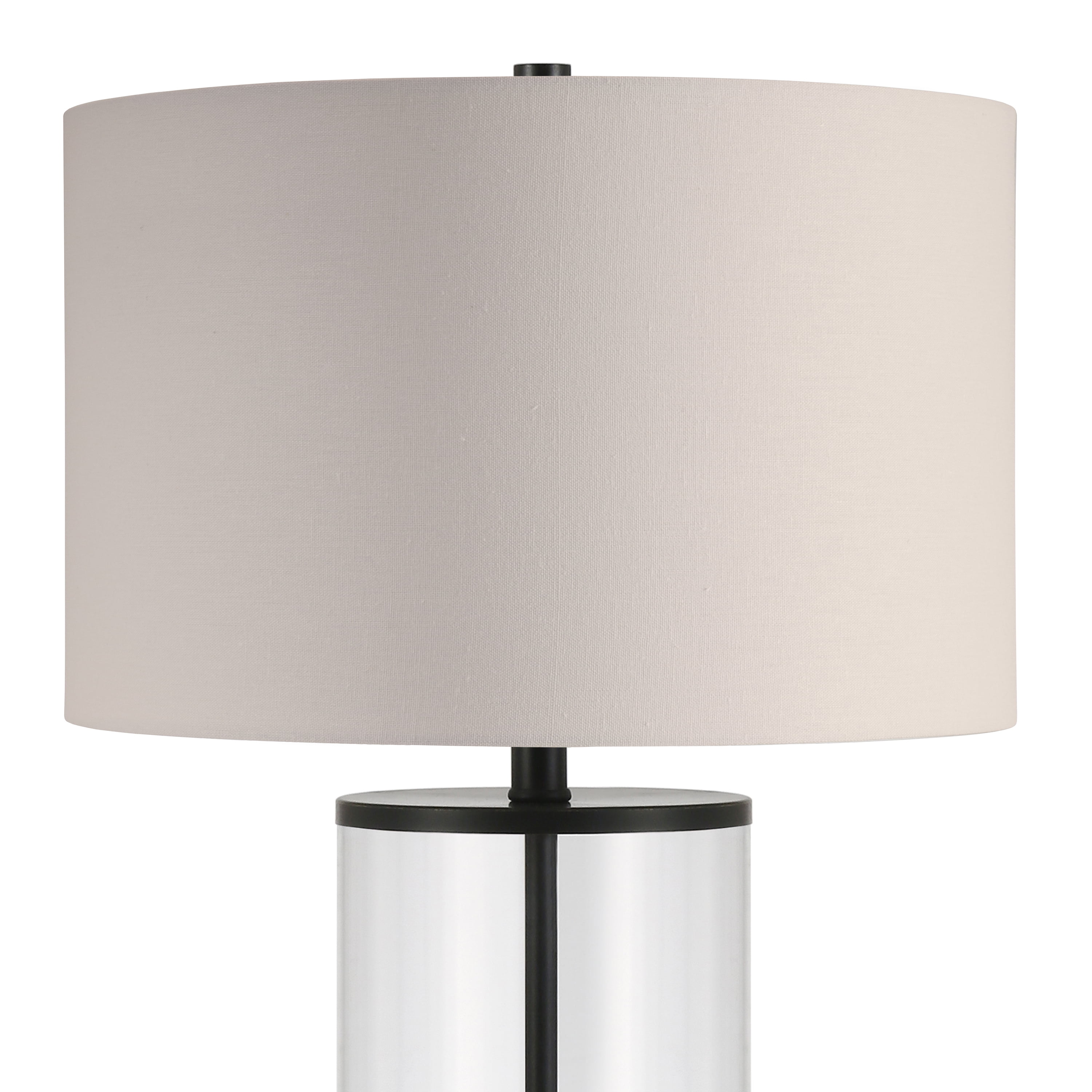 Evelyn&Zoe Traditional Metal Table Lamp with White Linen Drum Shade (27 in) ajxcy