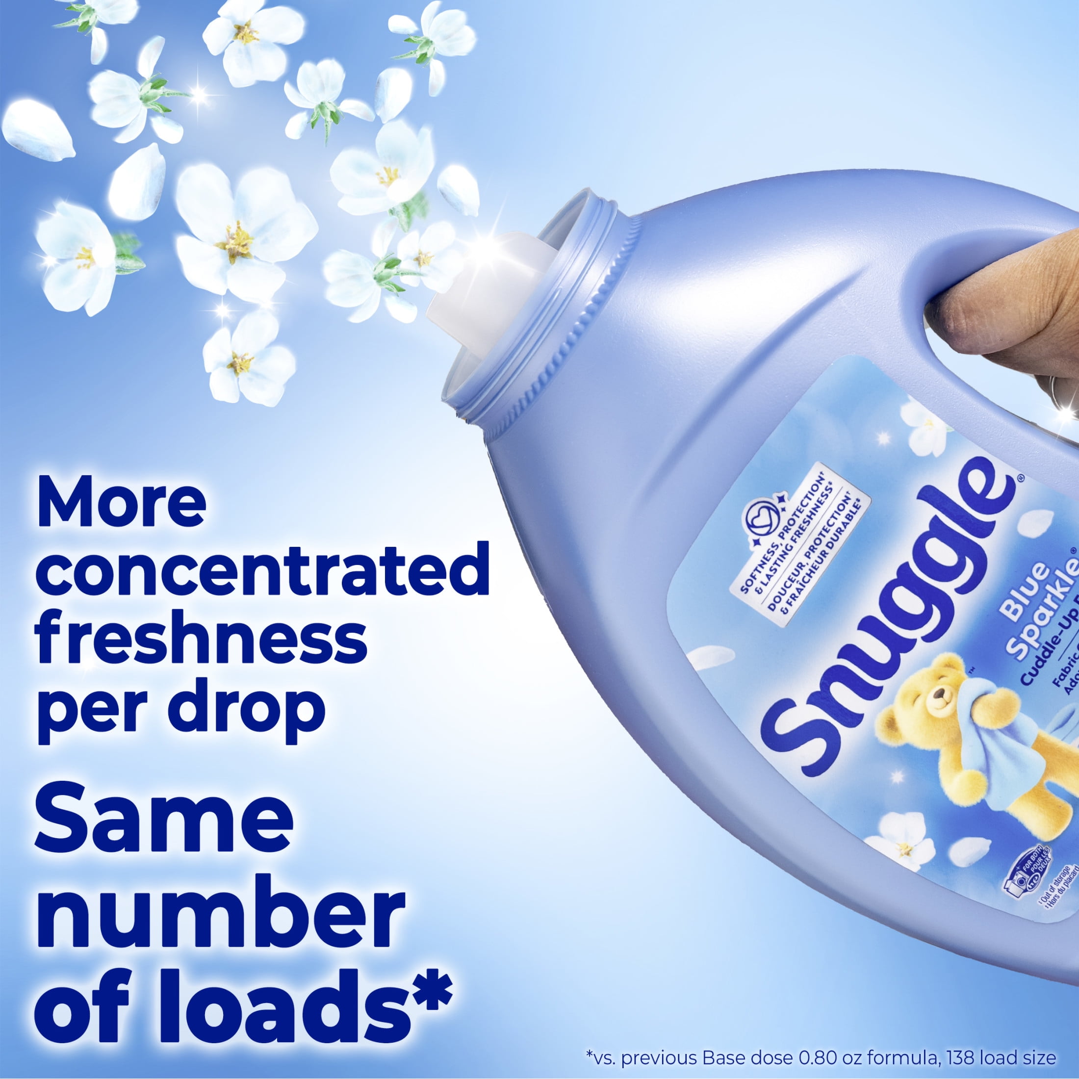 Snuggle Liquid Fabric Softener, Cuddle-Up Fresh Blue Sparkle, Long-Lasting Freshness (Blue, 93.8 oz) jx28e