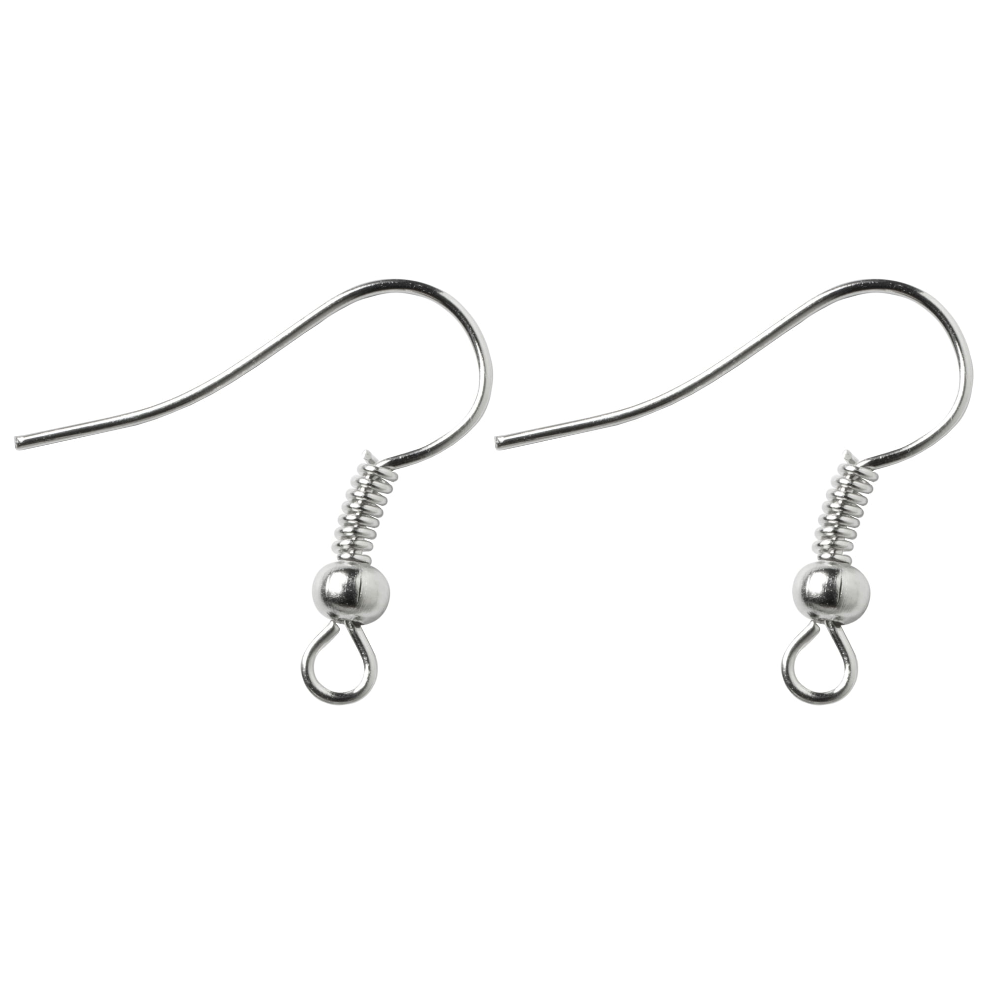 Cousin Metal Fishhook Earwires for Jewelry Making, Durable Craft Findings (Silver, 136 Pieces) 0p4yt
