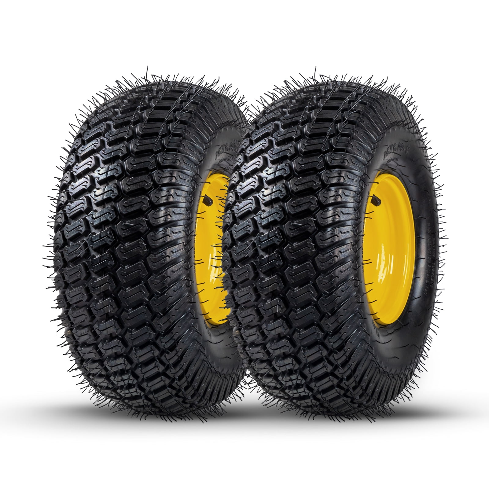 Ktaxon 15x6.00-6 Riding Lawn Mower Front Tire and Wheel Assembly (Black, 2 Pack) gmxmf