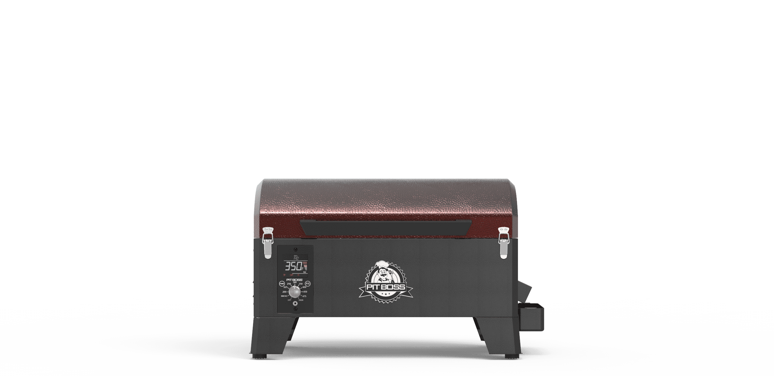 Pit Boss Portable Tabletop Pellet Grill, Wood Pellet Fueled BBQ Smoker (Mahogany, 256 sq in) no8hy
