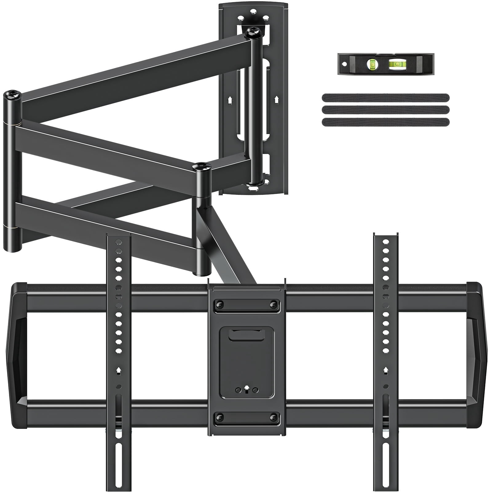 Mount Pro Full Motion TV Wall Mount, Long Arm Articulating Bracket for 42-75 Inch TVs (Black, 99 lb) pbz17