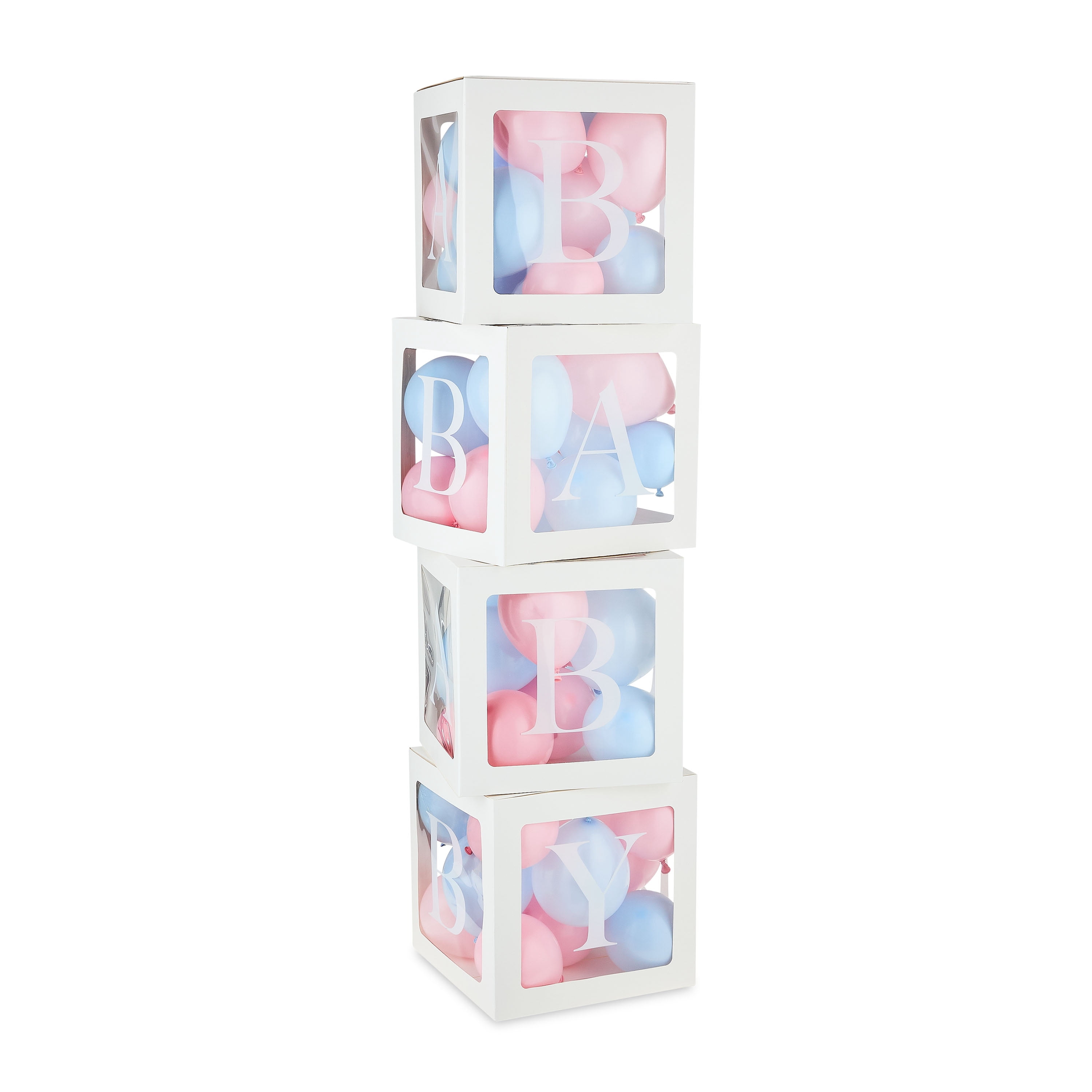 Way To Celebrate Baby Shower Balloon Block Decoration Kit (Pink and Blue, 60 Pieces) 87zkk