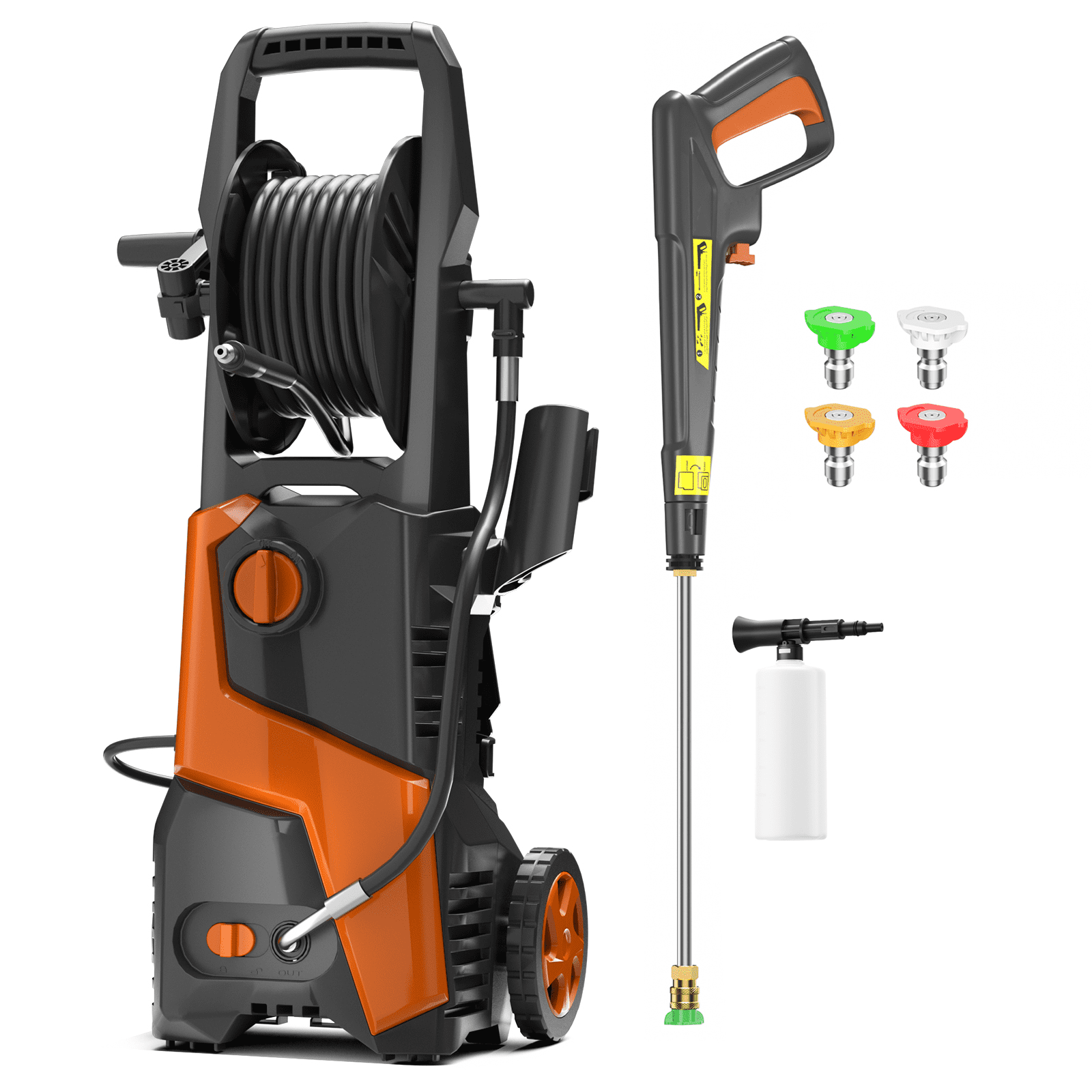 HONDMIN Electric Pressure Washer 4200 PSI 2.5 GPM (25 ft Hose, 16.9 fl oz Foam Cannon) t46hn