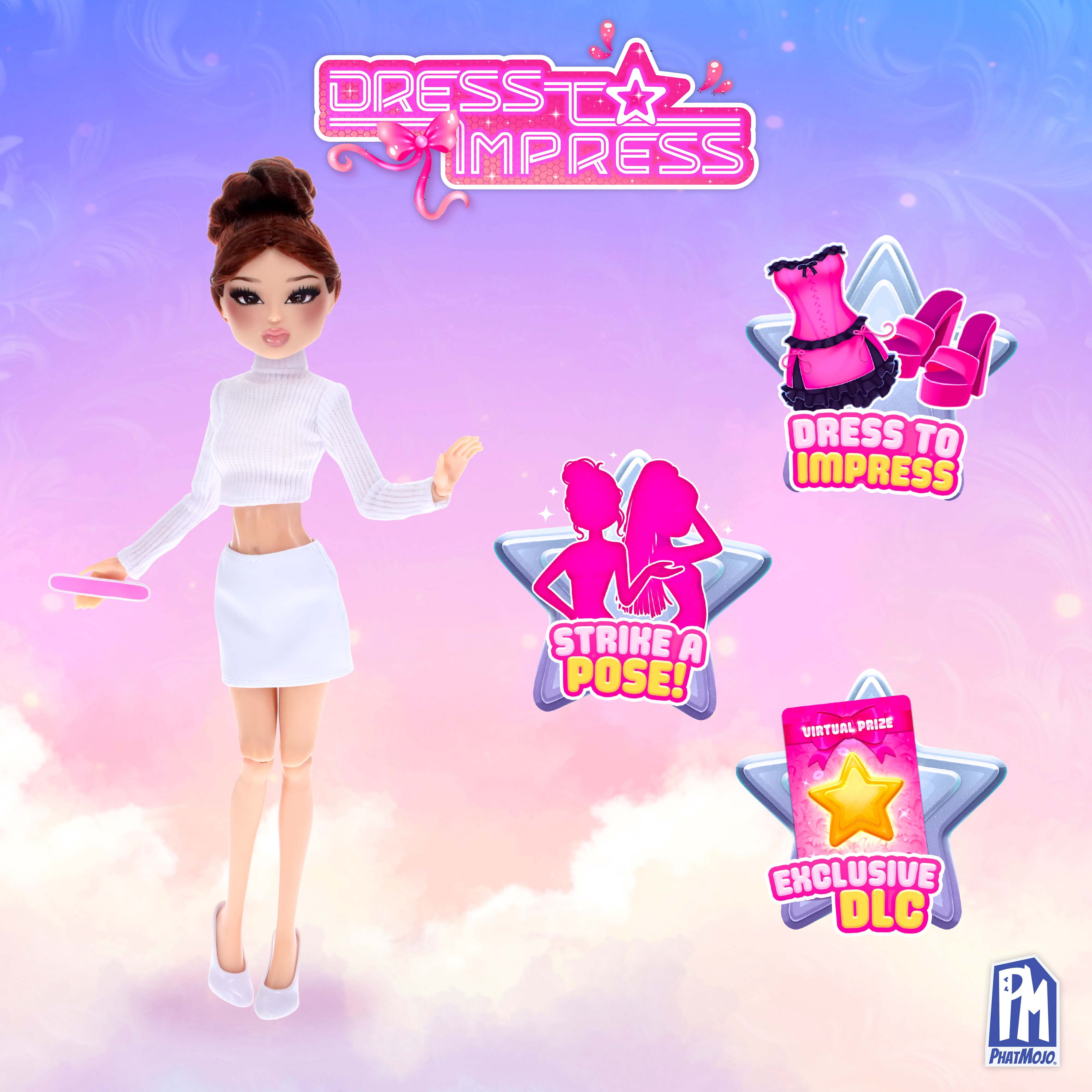 Dress to Impress Lana Fashion Doll (12 in, Series 1) Posable Collectible Figure with Exclusive DLC Code j4nr5