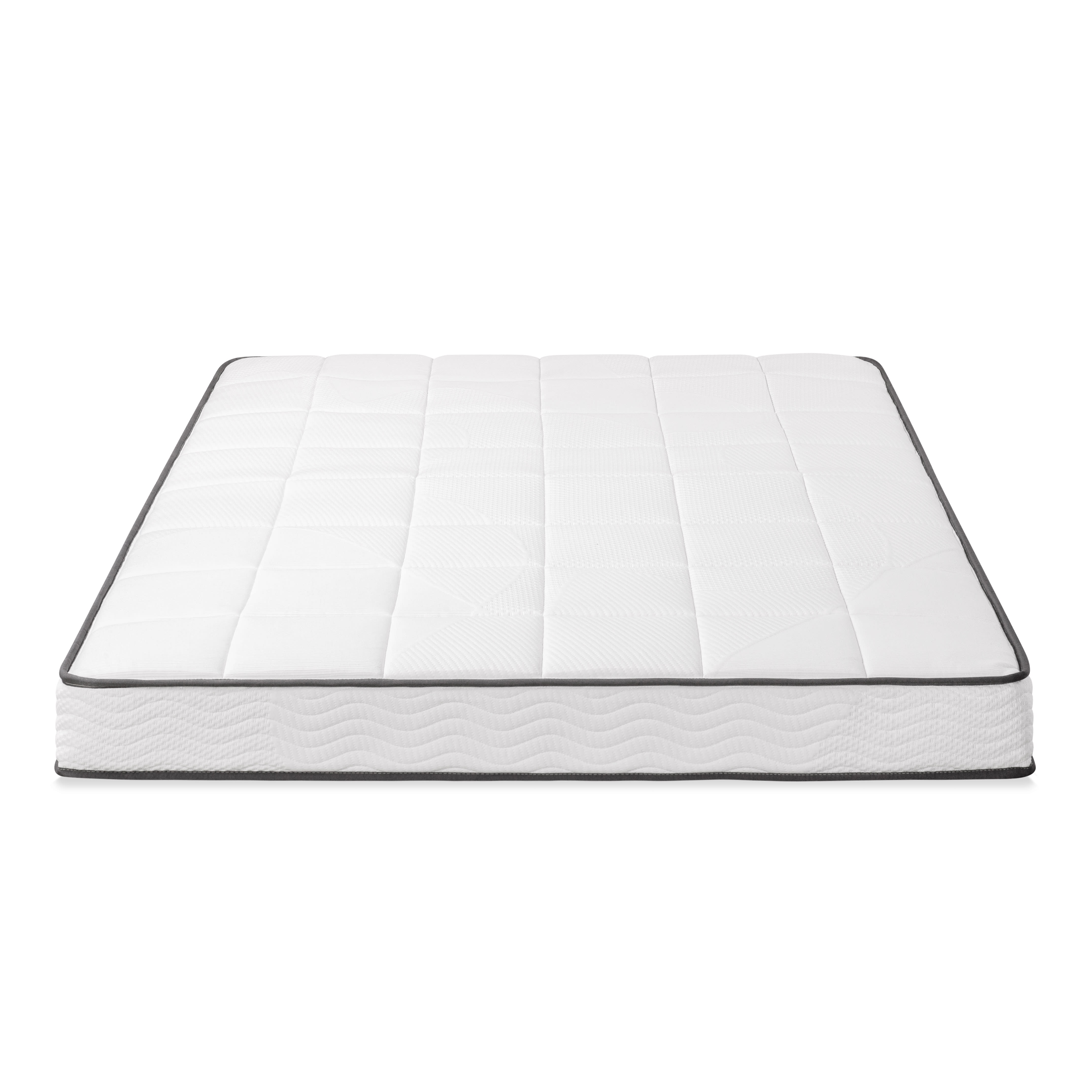 Mellow Classic Bonnell Spring Mattress with Comfort Foam Top (White, King, 6 in) 6zg05