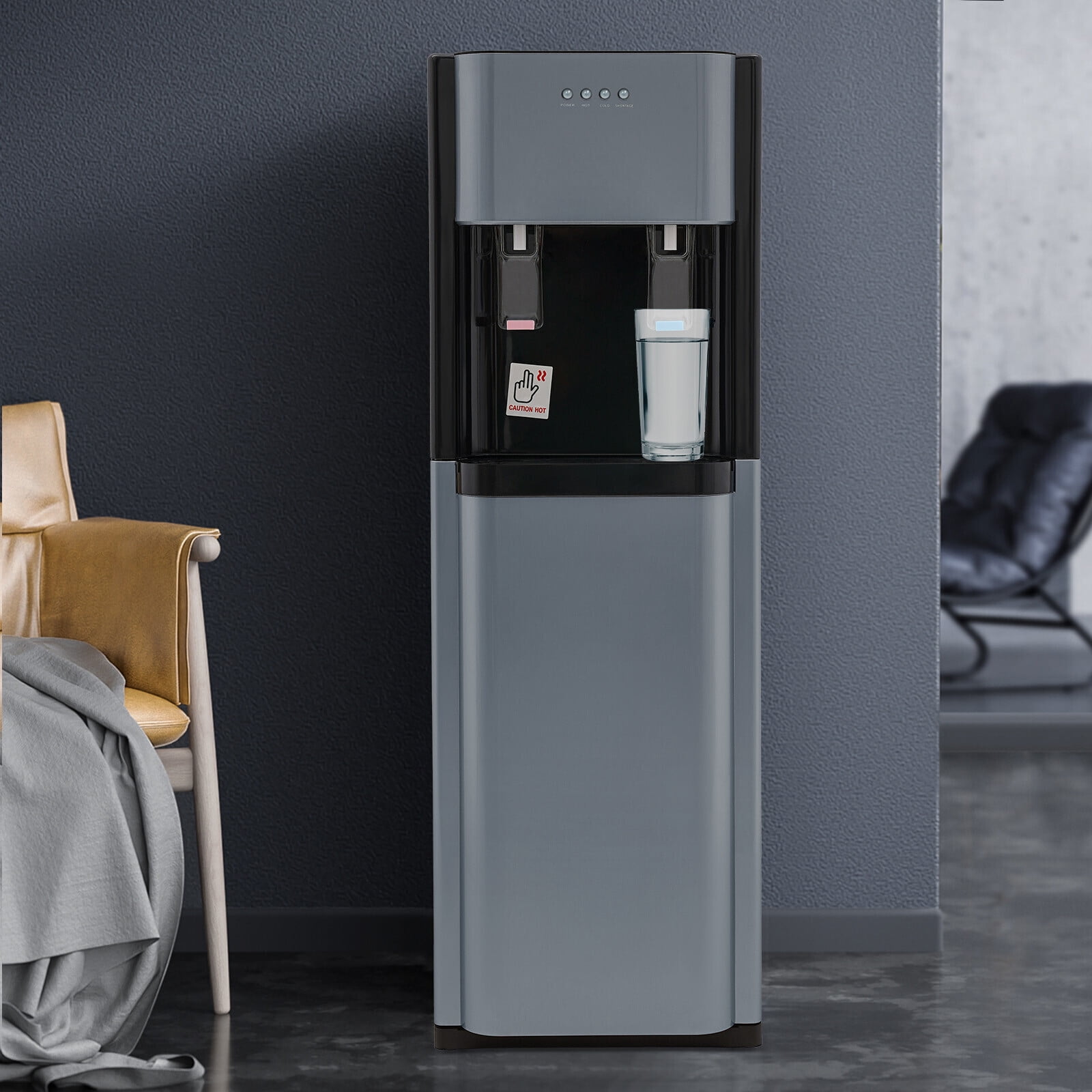 Generic Bottom Loading Water Cooler Dispenser with Heating and Cooling Functions (Dark Gray, 5 Gallon) l1bus - Image 5