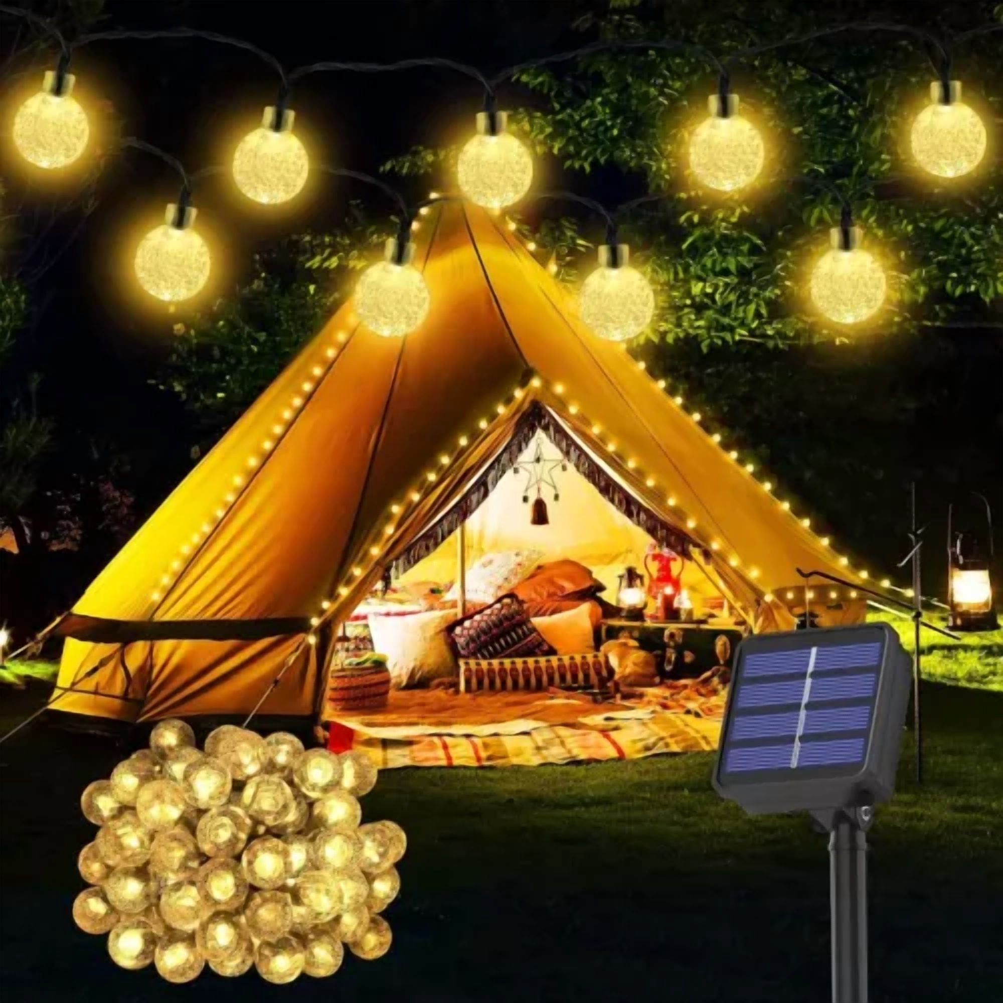 Purely Elizabeth 50 LED Solar Powered String Lights for Outdoor Garden Path and Yard Decor (Warm White, 23 ft) sxjfn