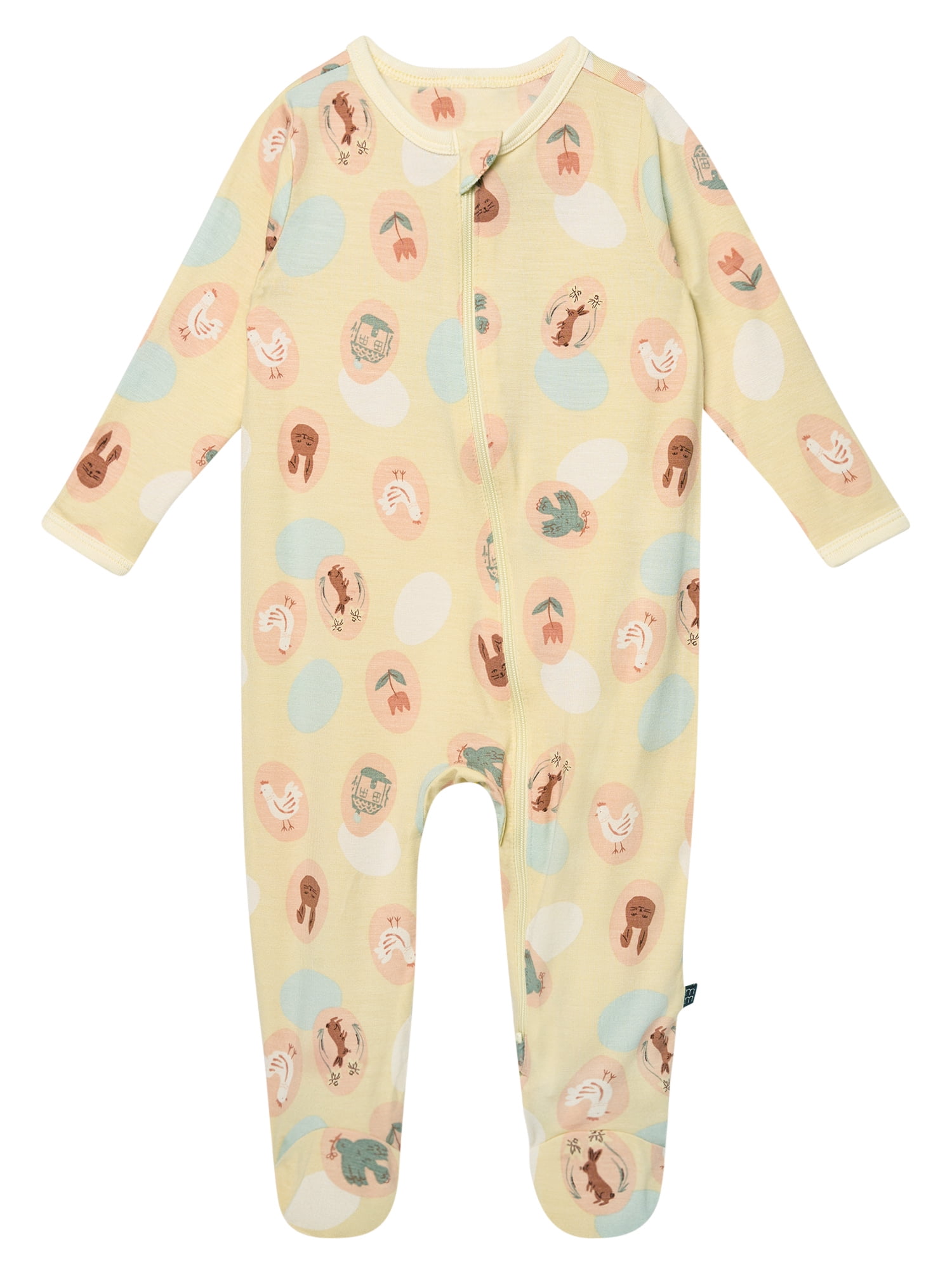 Modern Moments by Gerber Baby Viscose Footed Pajamas Two-Way Zip Sleep 'N Play (Neutral, 6-9 Months) yax6j