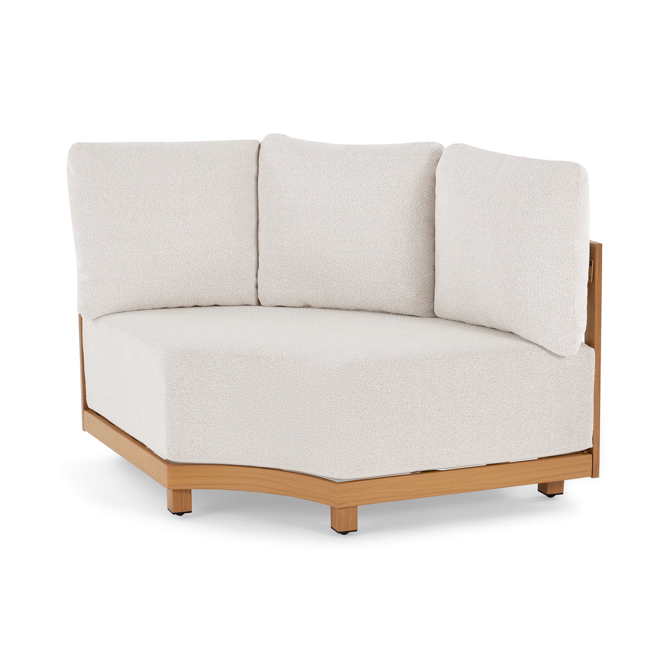 Better Homes & Gardens Juliet Outdoor Sectional Set with Coffee Table and Ottomans (Beige, 7-Piece) aqfrc