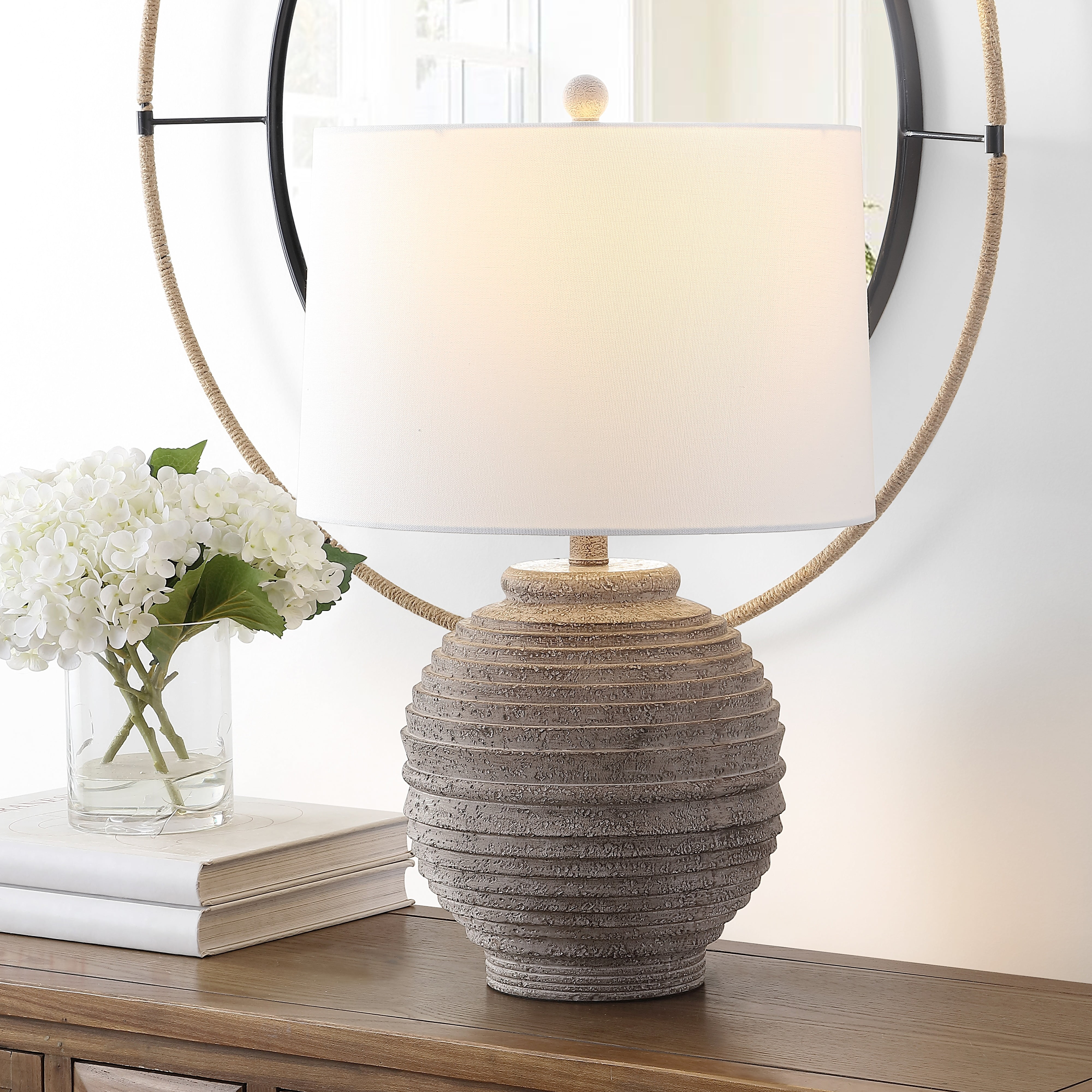 Safavieh Pendri Classic Contemporary Table Lamp with LED Bulb (Brown, 24 in.) z1duk