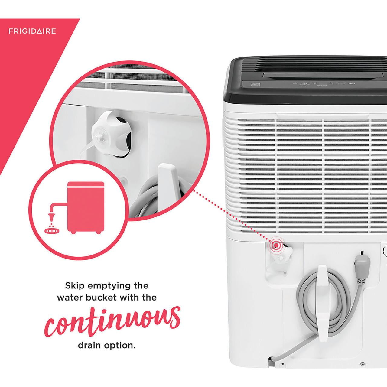Frigidaire 50 Pint Dehumidifier for Basements and Large Rooms (White, 4500 sq ft) oi7bd