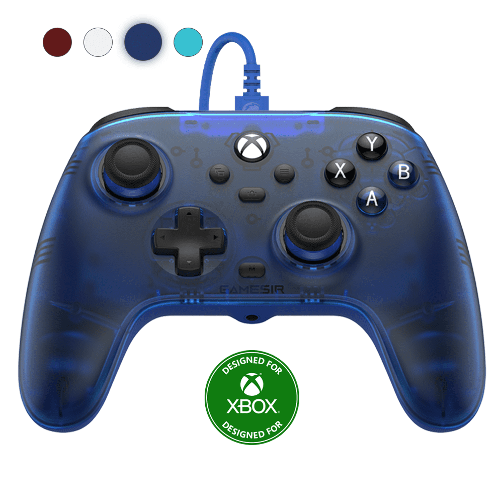 GameSir T7 Wired Controller with Hall Effect Anti-Drift Sticks and Precision Triggers for Xbox Series X|S, Xbox One & PC (Blue, 1 Count) h1m6c